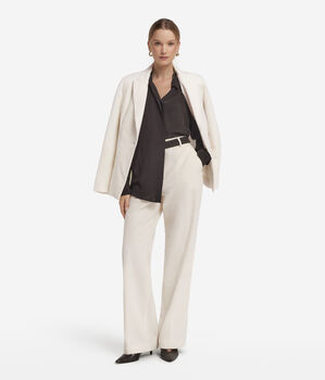 ウール＆カシミヤ ベルベット パンツ