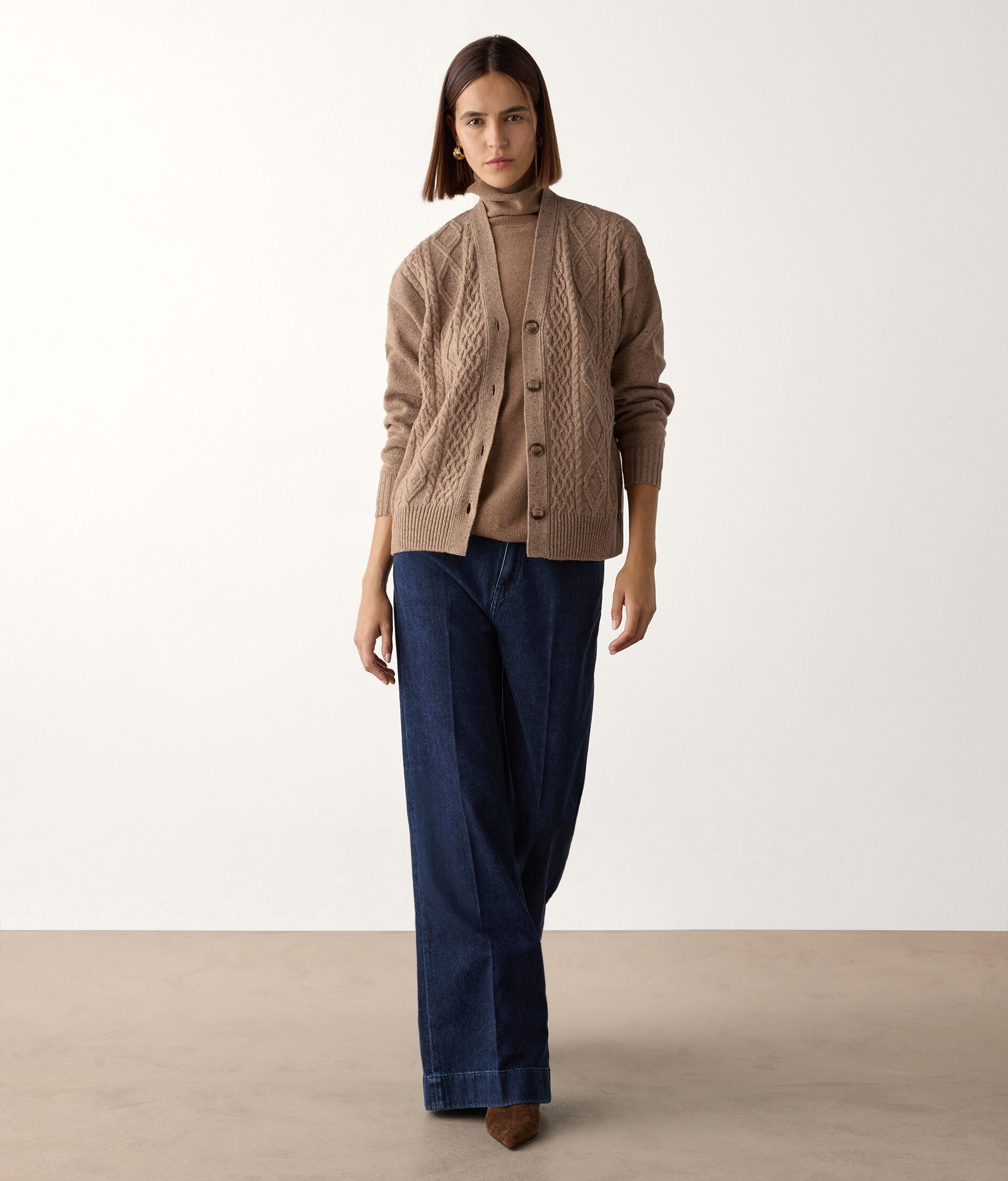 Textured Ultrasoft Cashmere cardigan