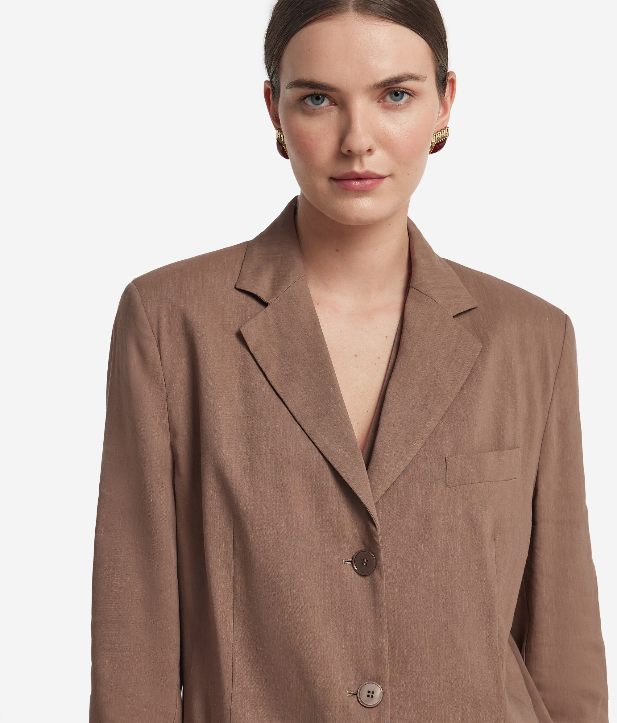 Пиджак изо льна и вискозы