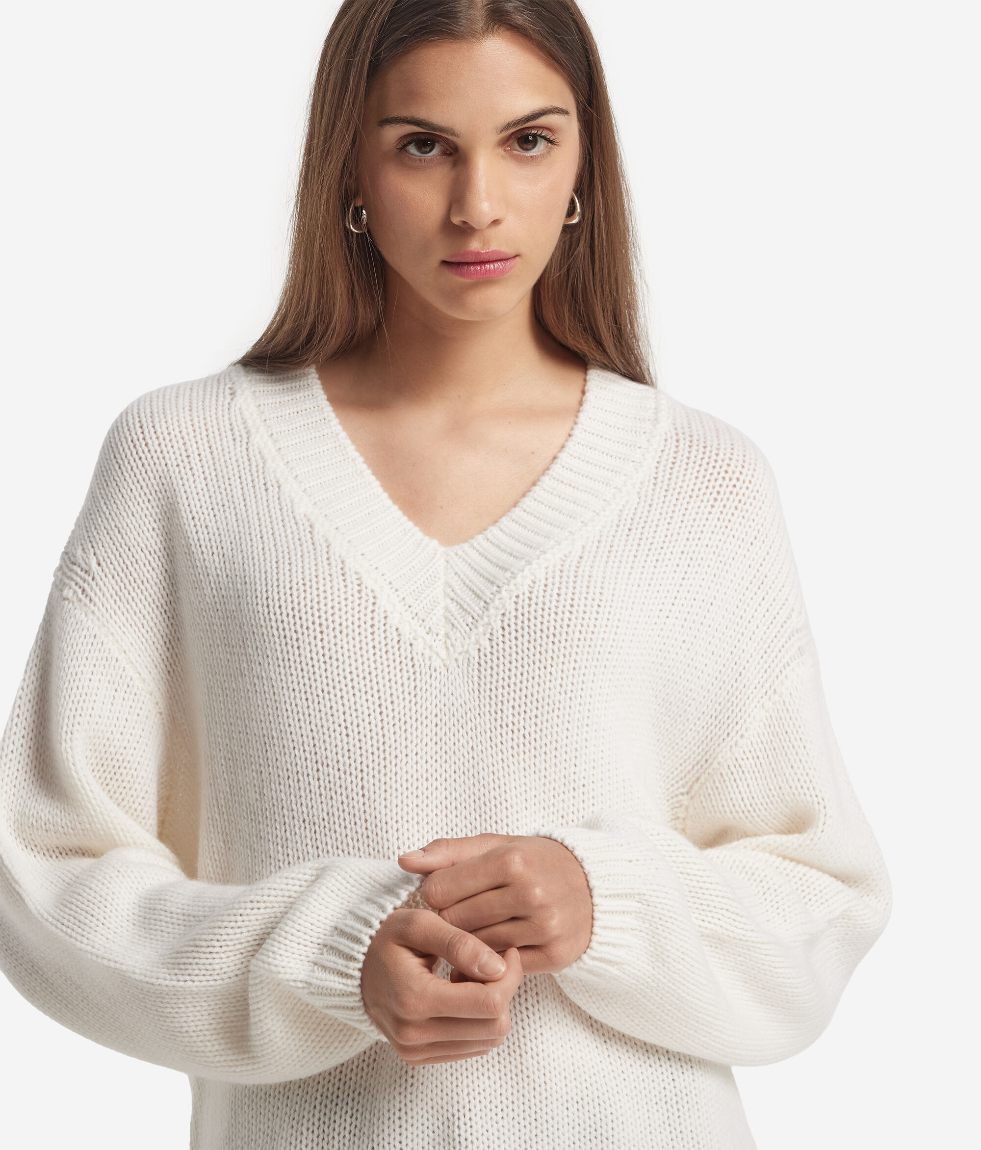Ultrasoft Cashmere Tricot V-Neck Jumper