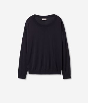 Maglia Girocollo in Seta Cotone