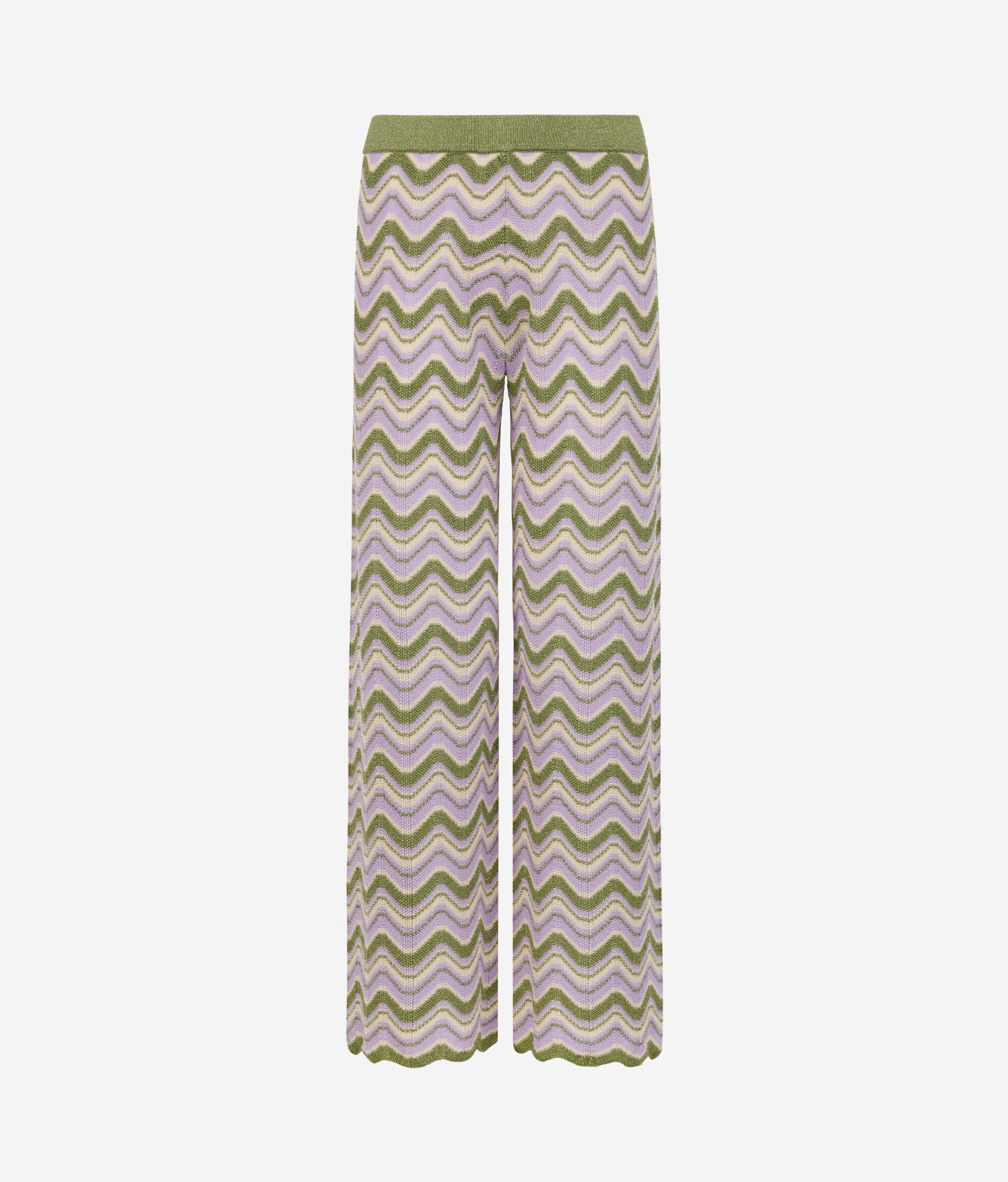 Chevron lamé trousers
