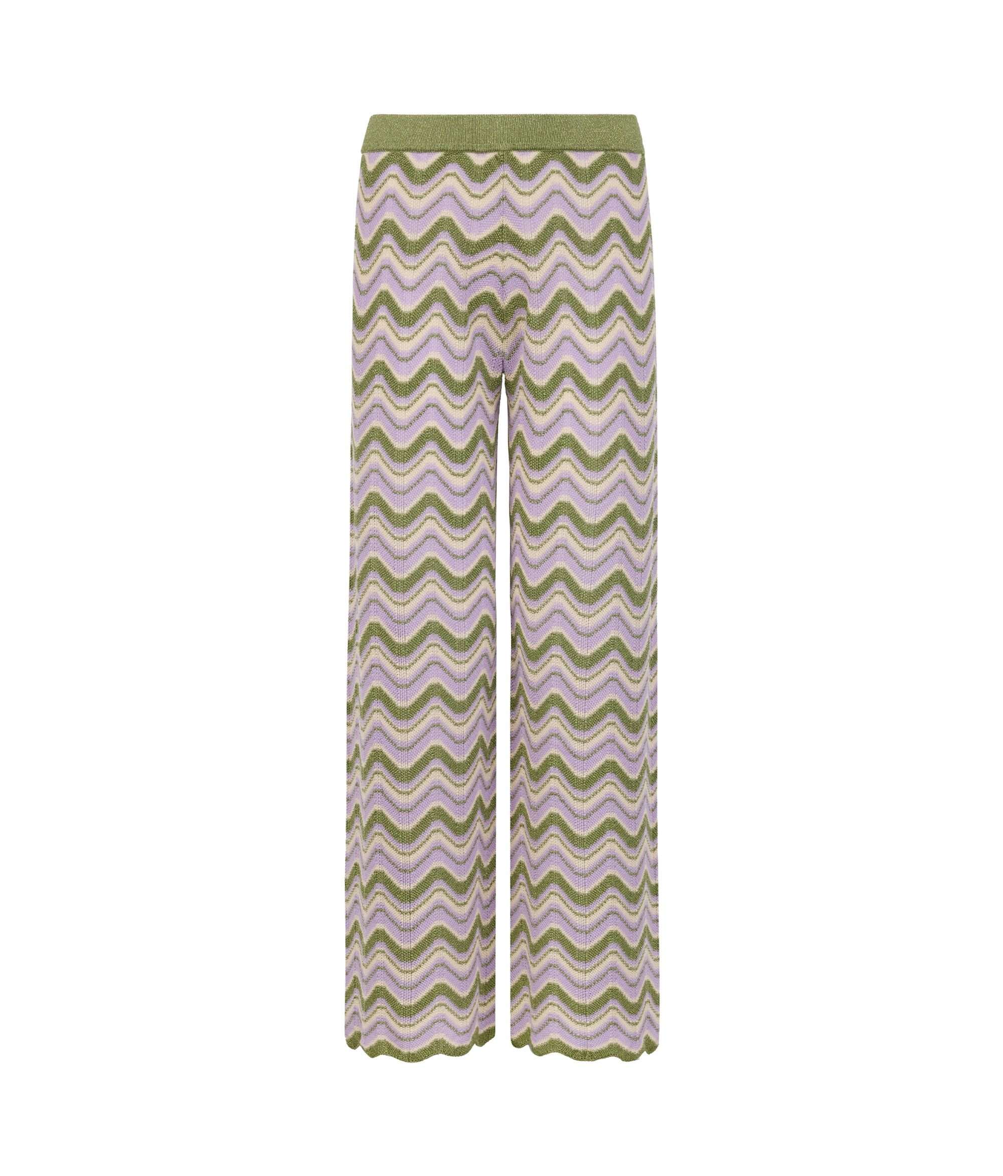 Chevron lamé trousers