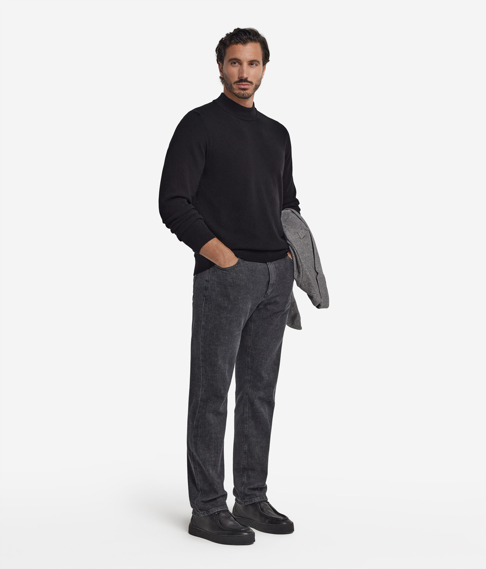 Pull à col montant en cachemire ultra-doux