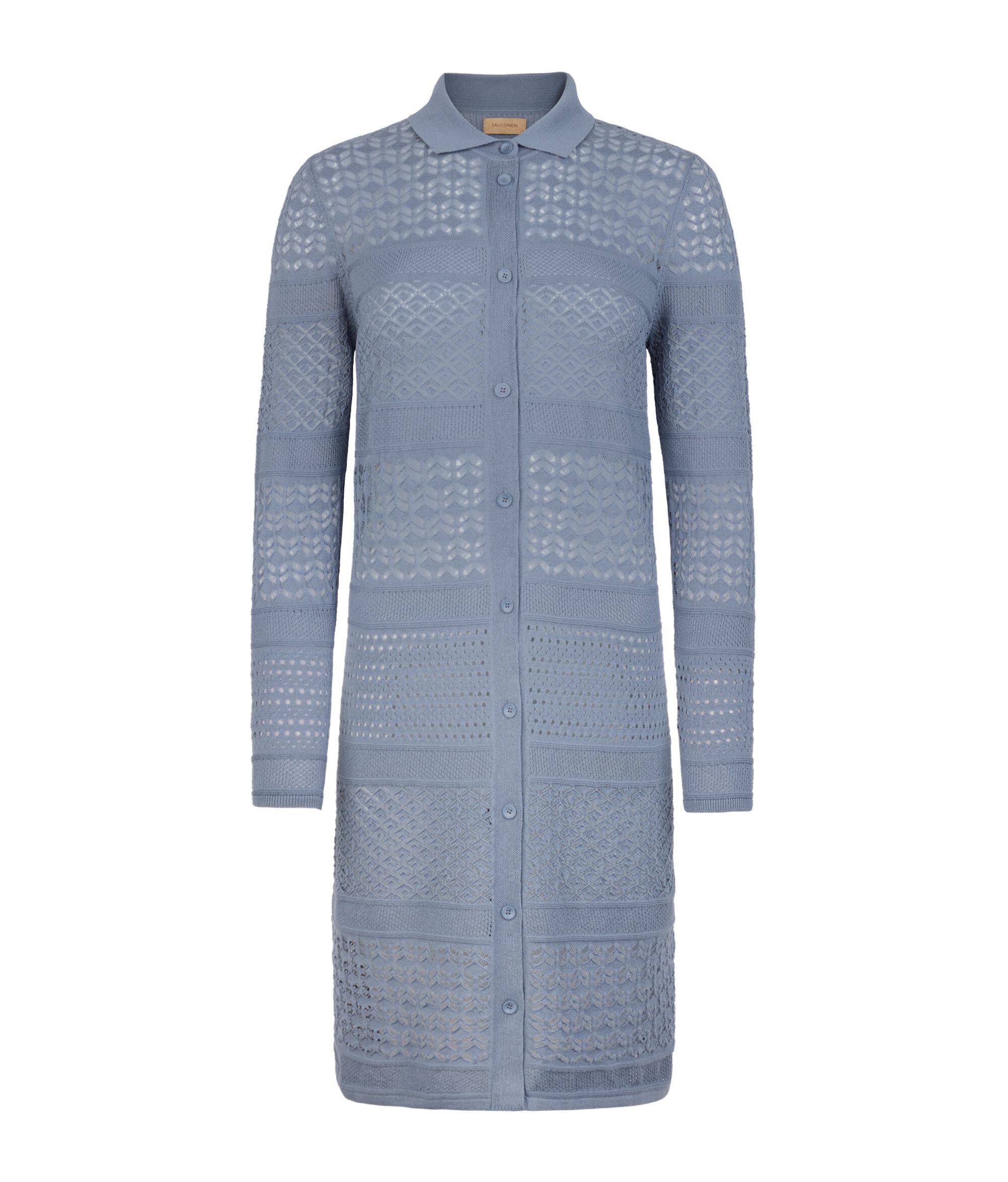 Crochet Cotton Shirt Dress