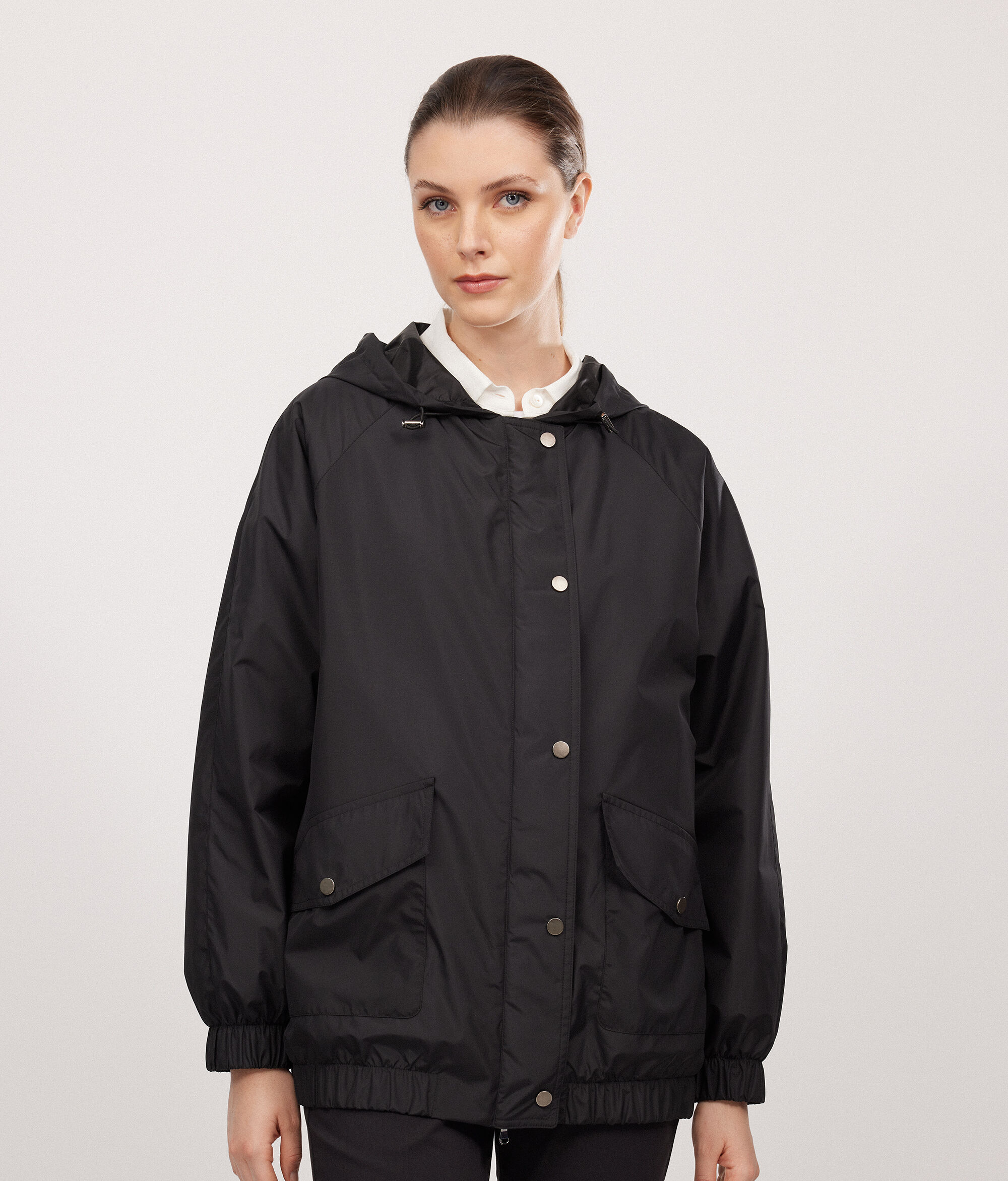 Hooded Cashmere Technical Jacket