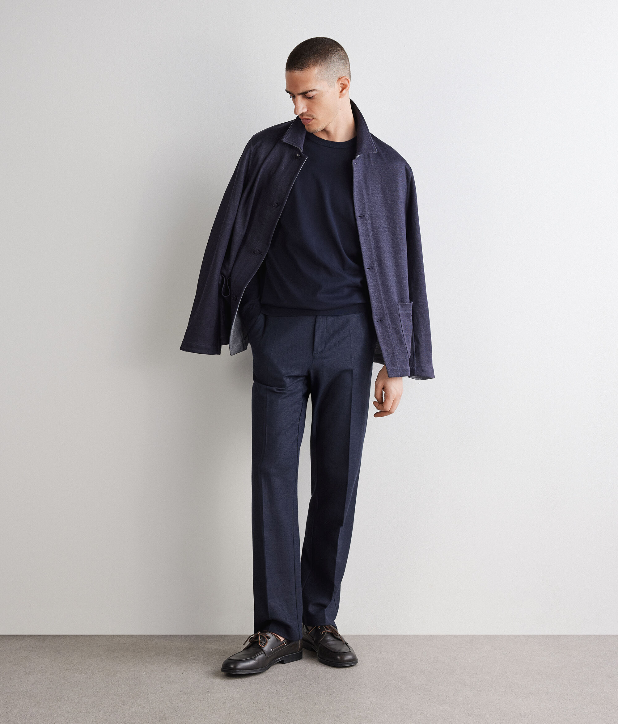 Long sleeve cotton round neck