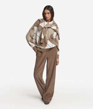 Jersei amb escot en punta de rombes de Cashmere Ultrasoft