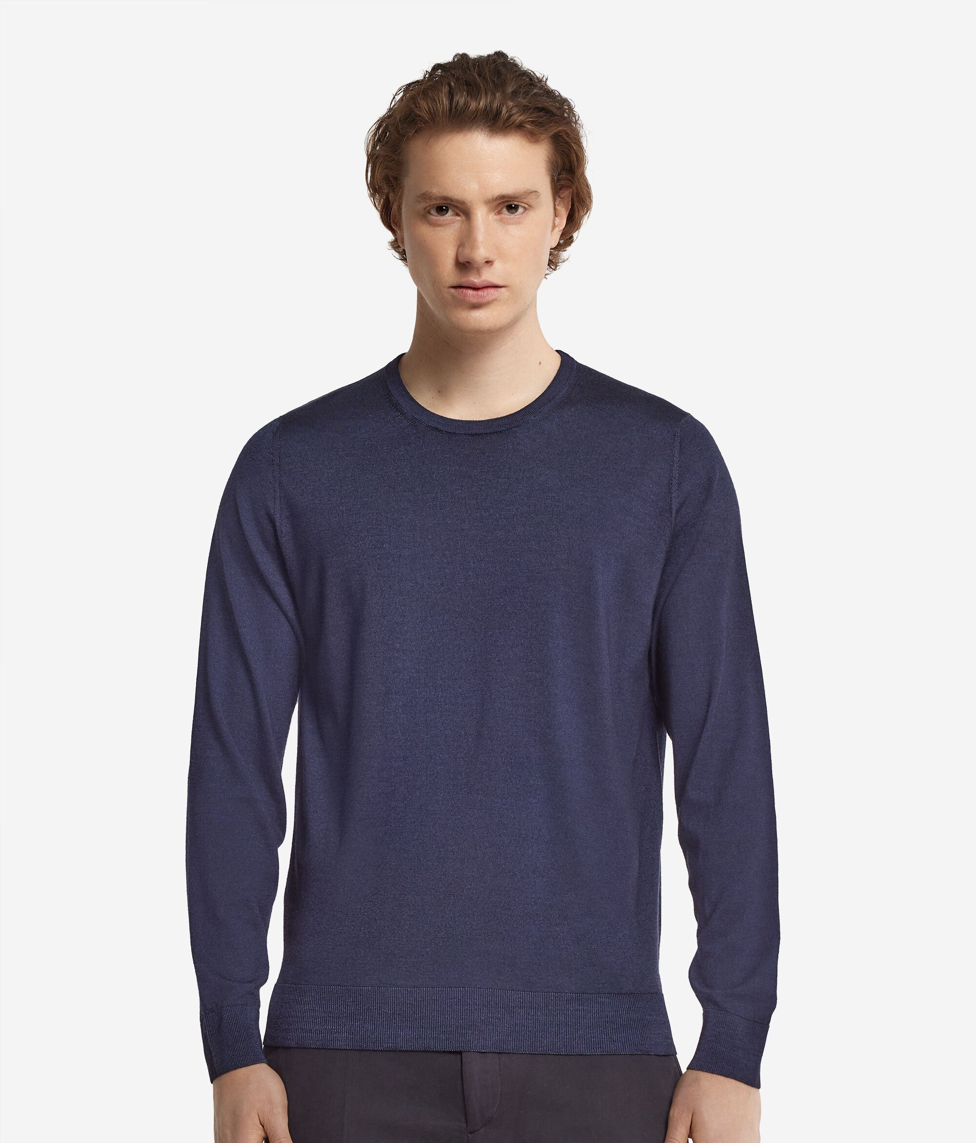 Camisola com Decote Redondo em Ultrafine Cashmere