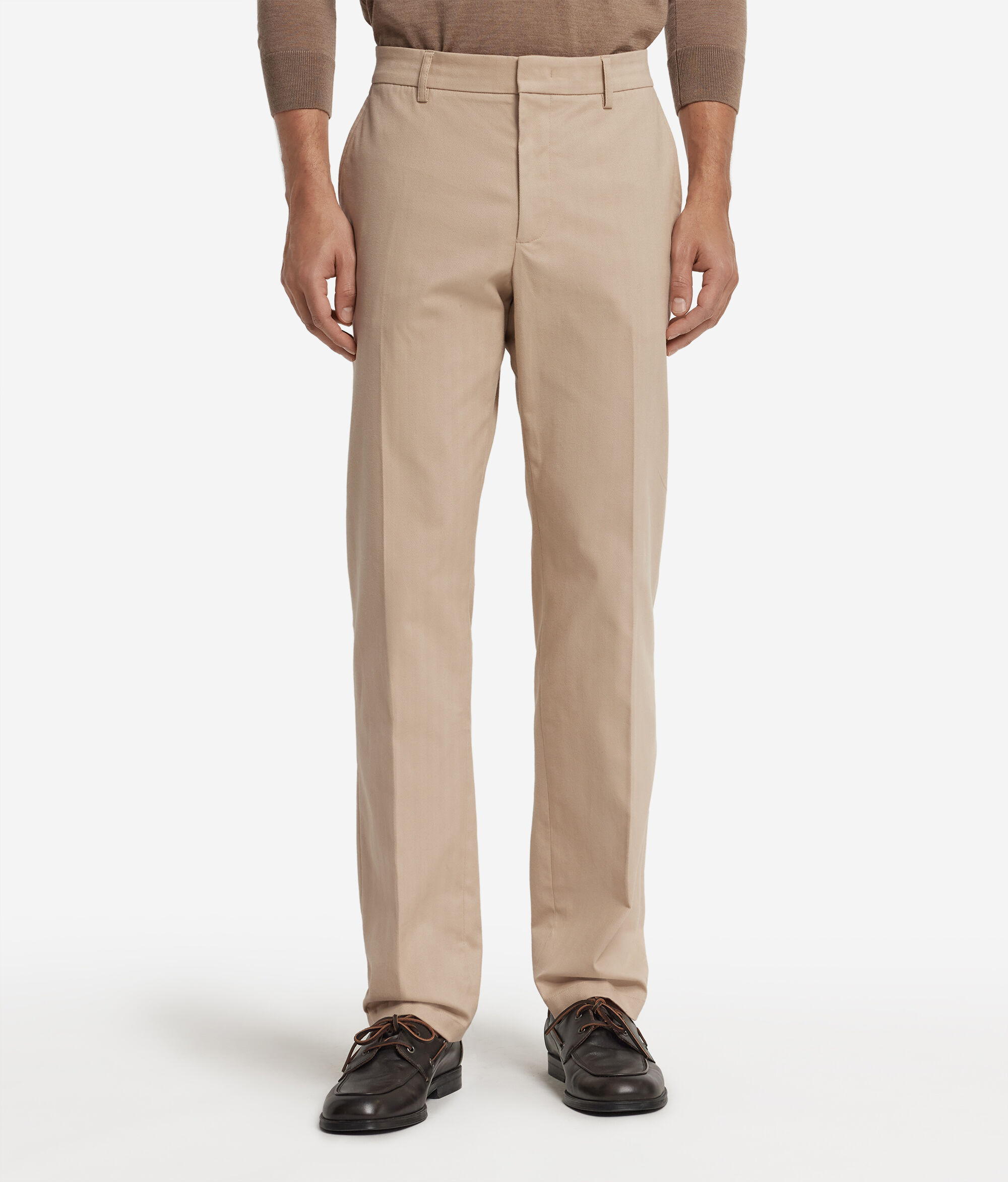 Pantalons xinos espigats de cotó i cashmere