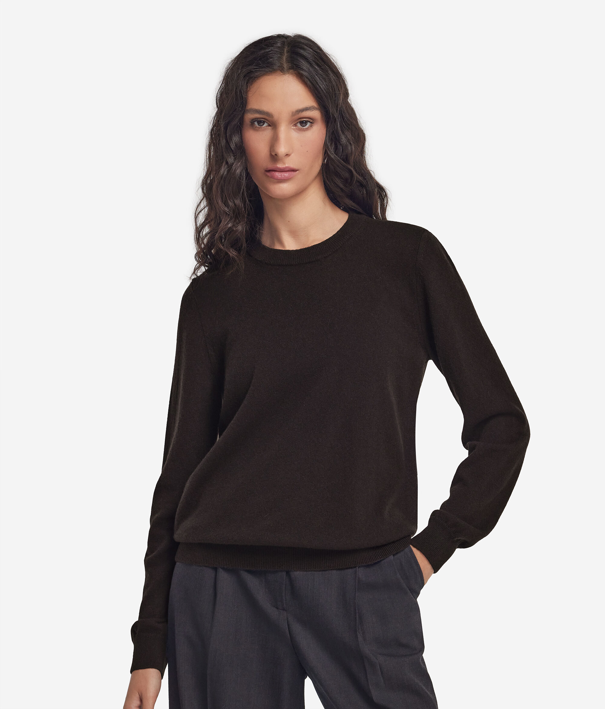 Jersey de cuello caja de mujer de Cashmere Ultrasoft