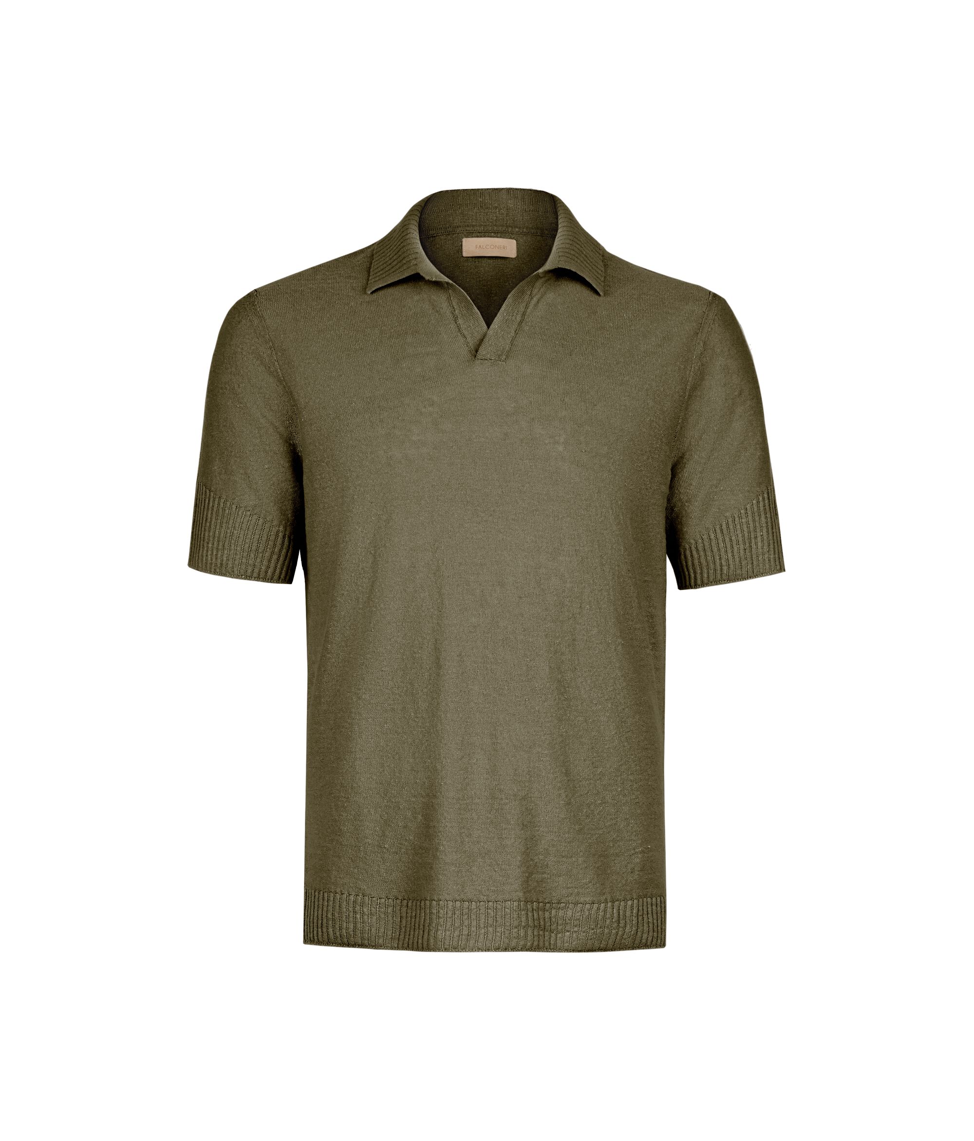 Ribbed polo shirt