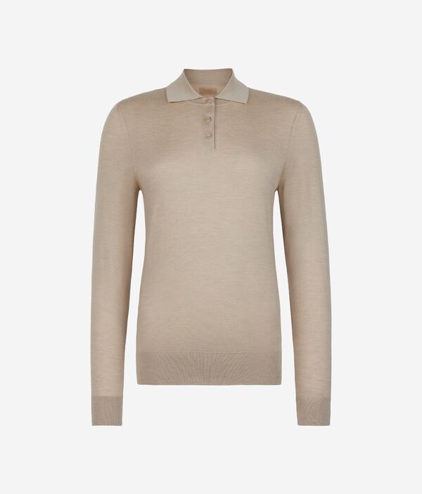 Джемпер-поло из ультратонкого кашемира