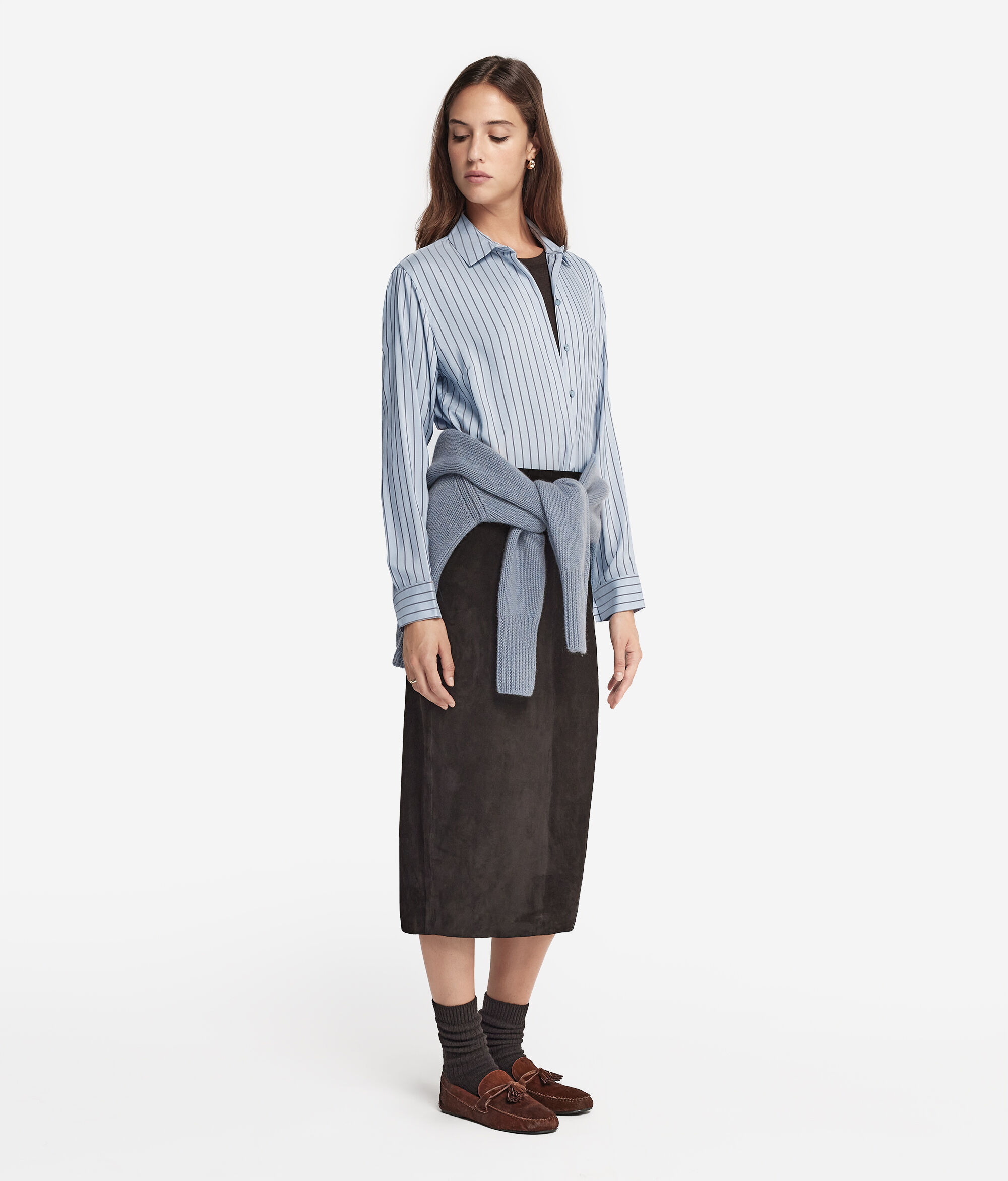 Camicia Rigata in Seta