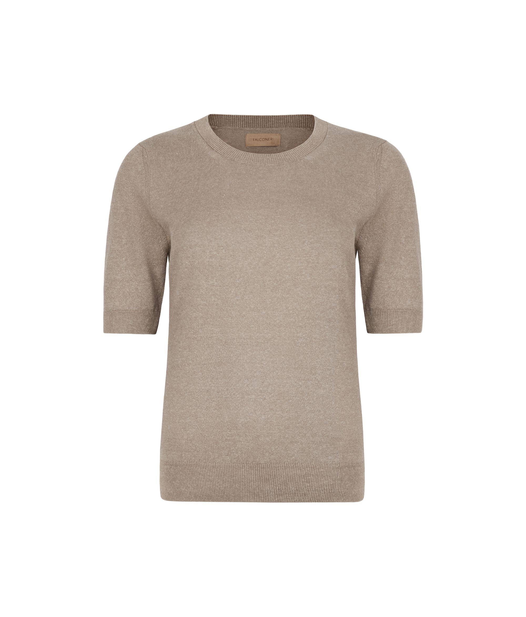 T-shirt girocollo lino e cotone