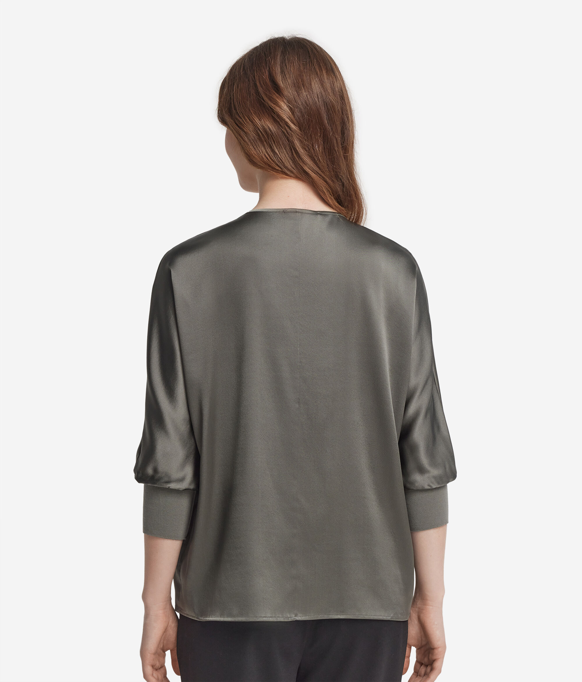 Blusa Scollo a V in Seta