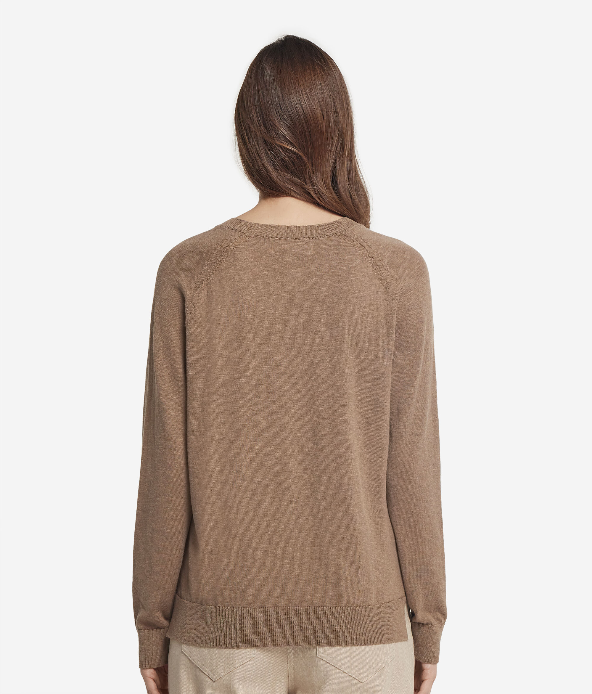 Twist Crewneck Sweater with Long Sleeves