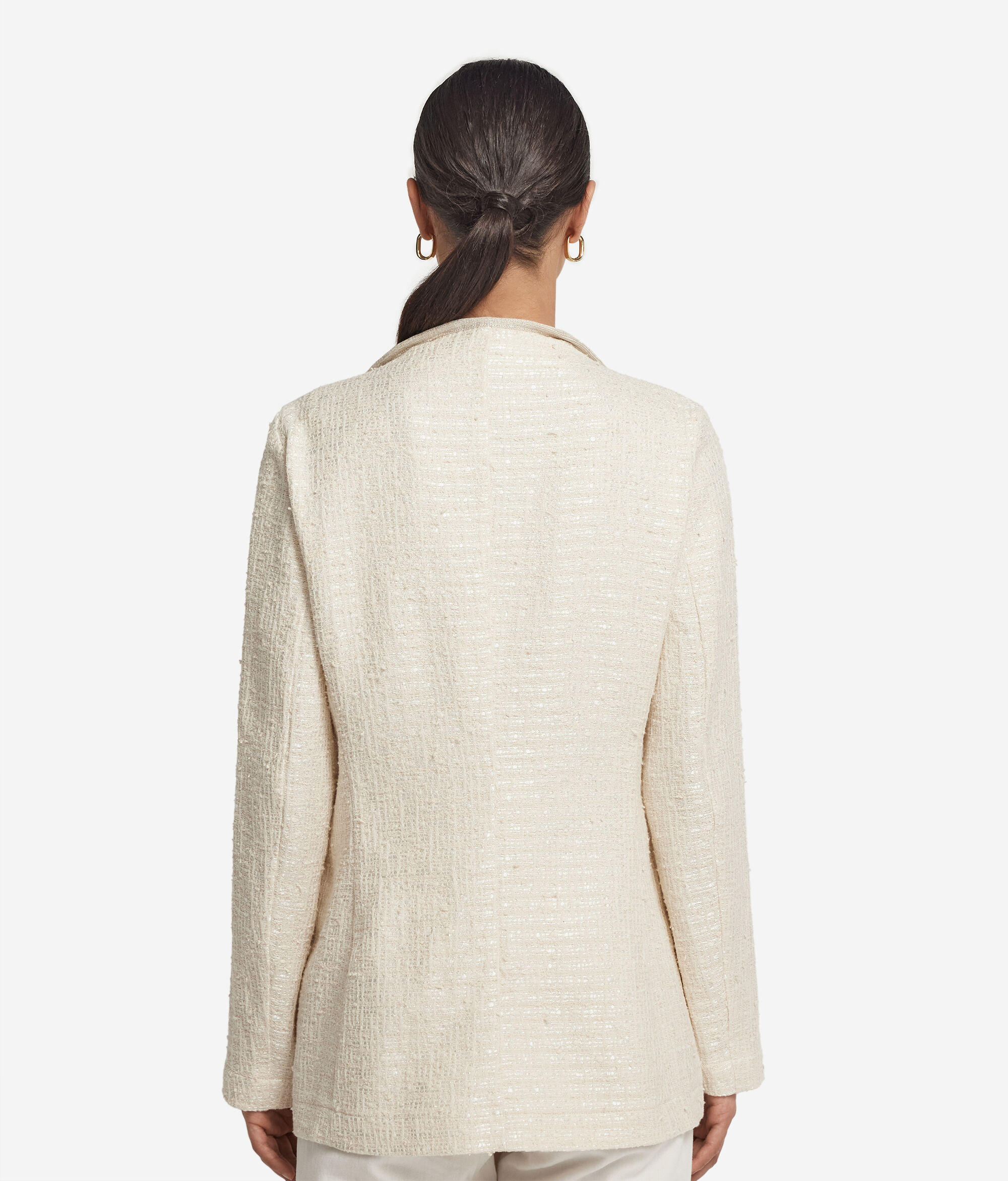 Veste en bouclette à paillettes