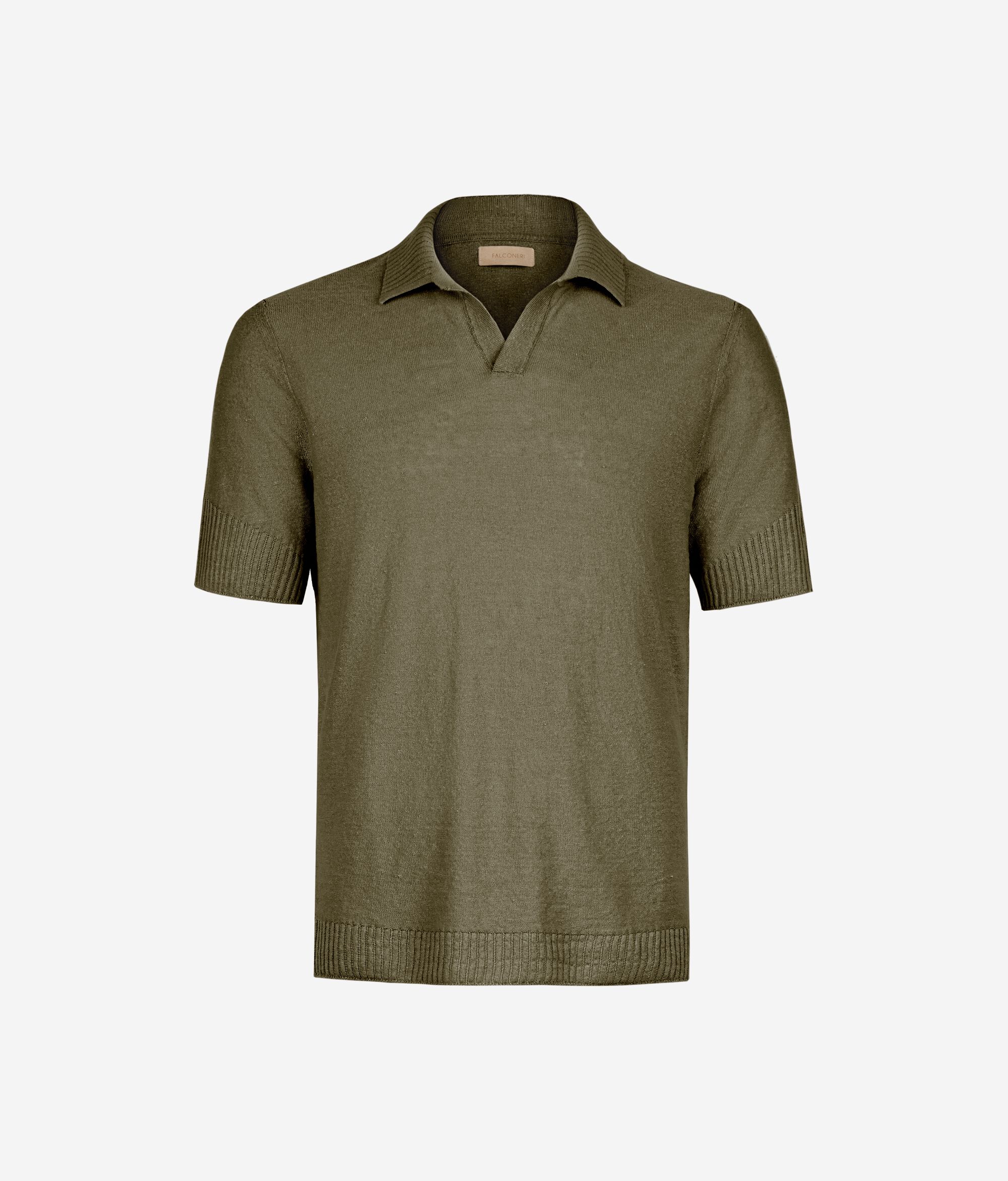 Ribbed polo shirt