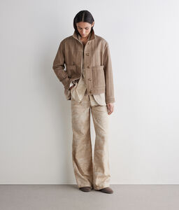 Giacca reversibile in cotone spinato