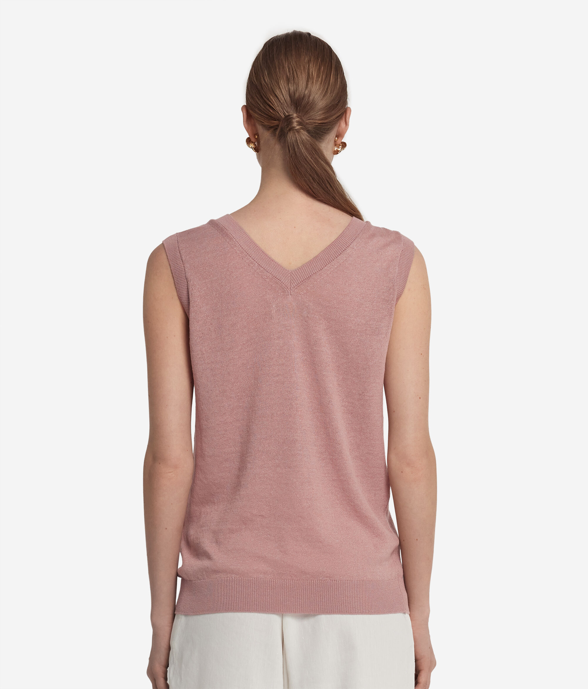 Linen cotton V-neck camisole