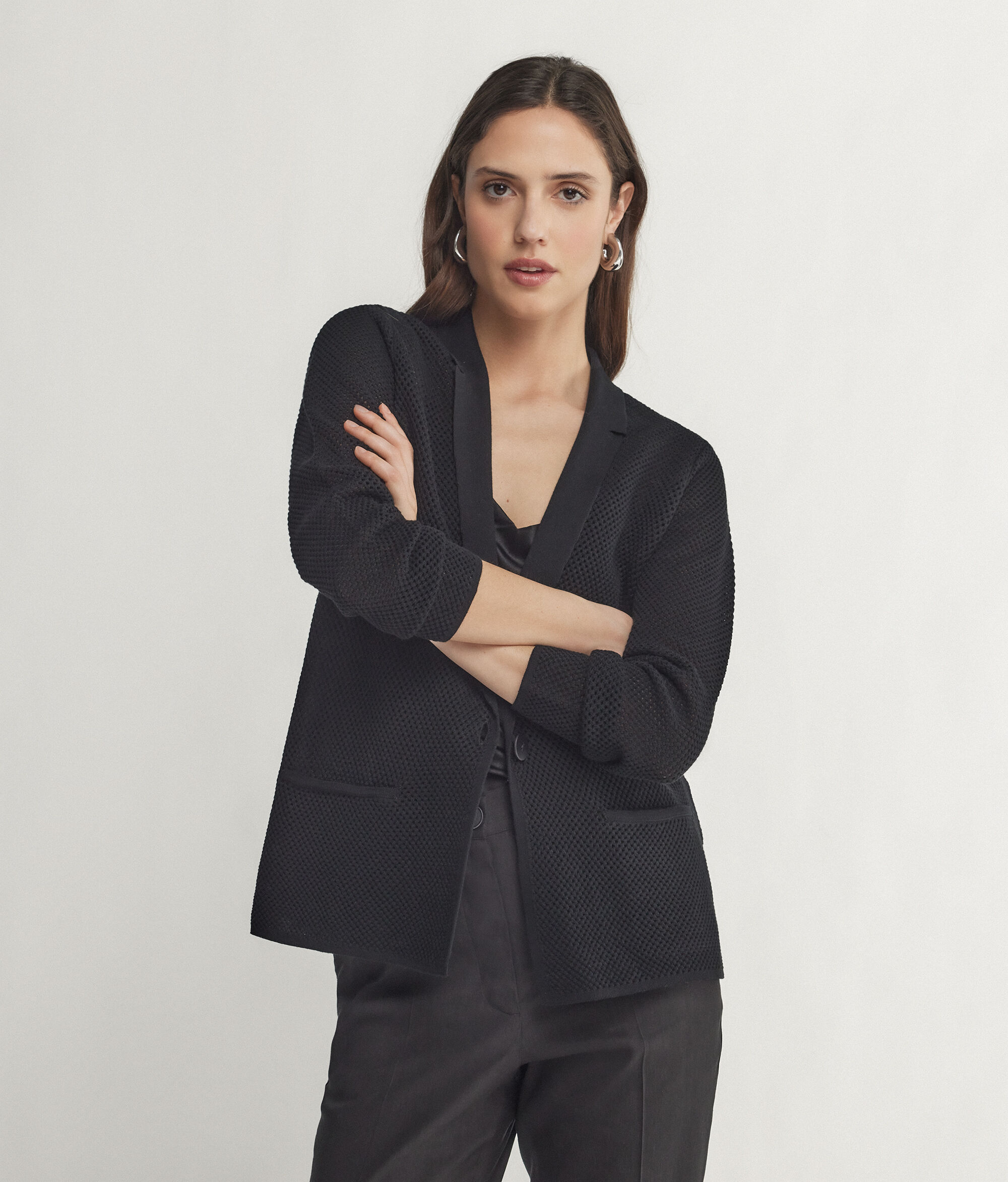 Two-Toned Micro-Dot Jacket