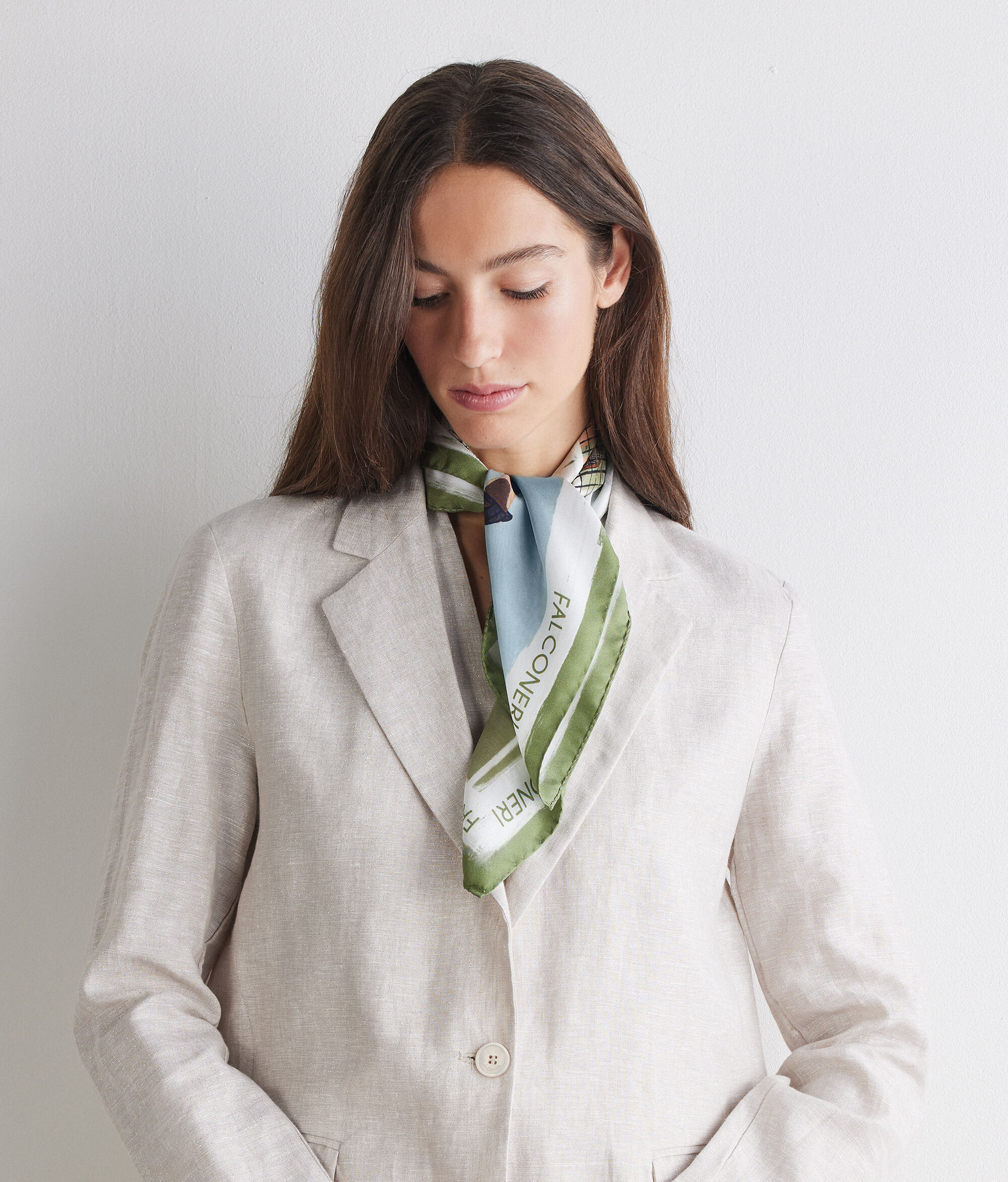 Foulard en soie à motif ville