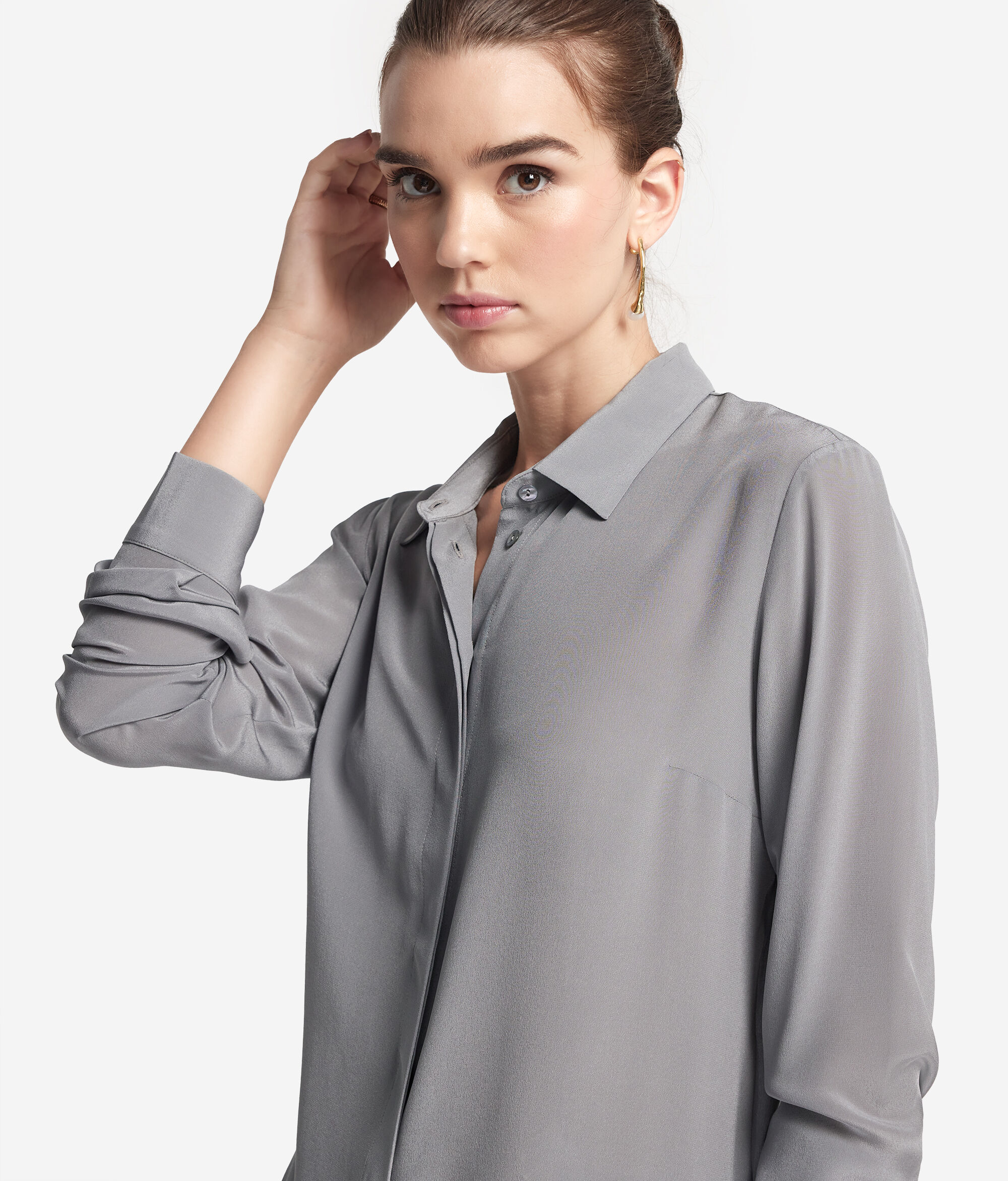 Camicia con Colletto in Seta
