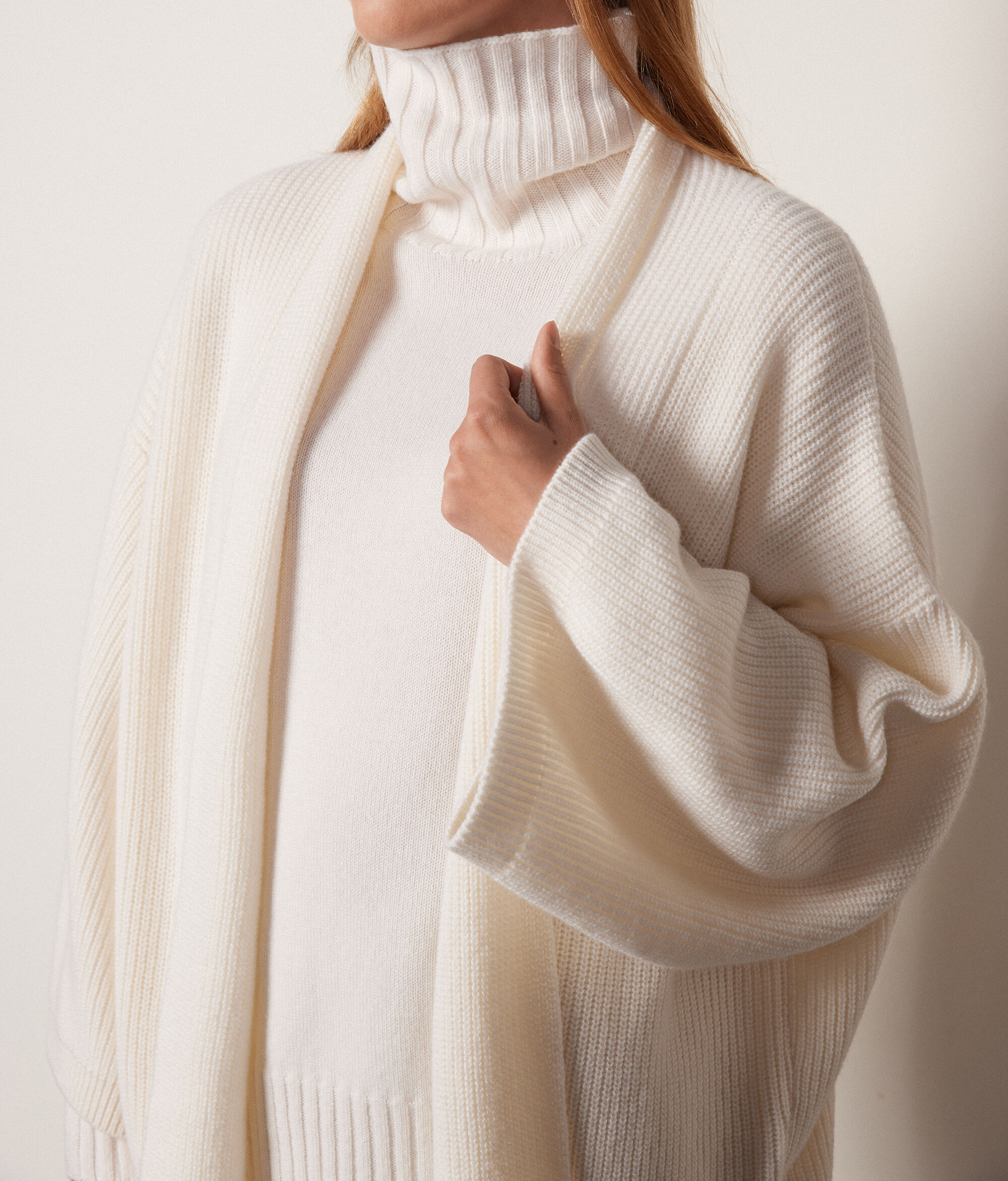 Κάπα από Ultrasoft Cashmere με Πλέξη Λάστιχο