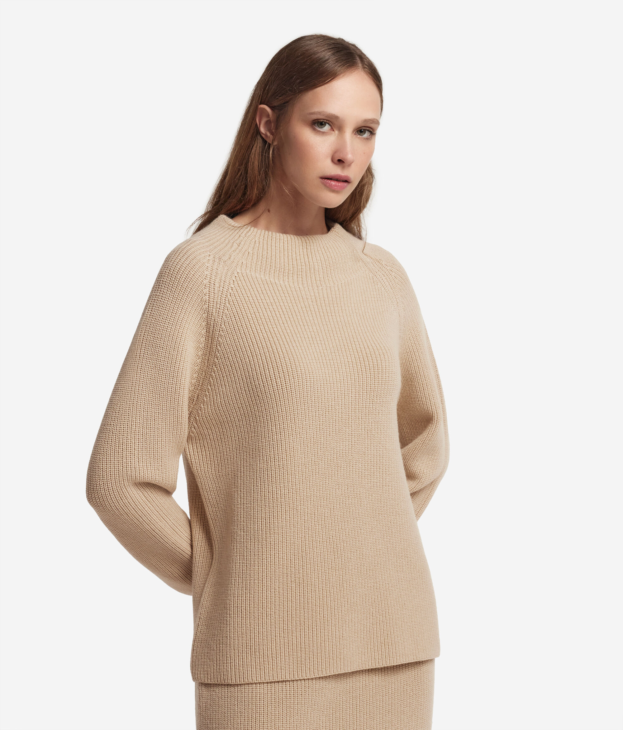 Rollkragenpullover aus Wolle