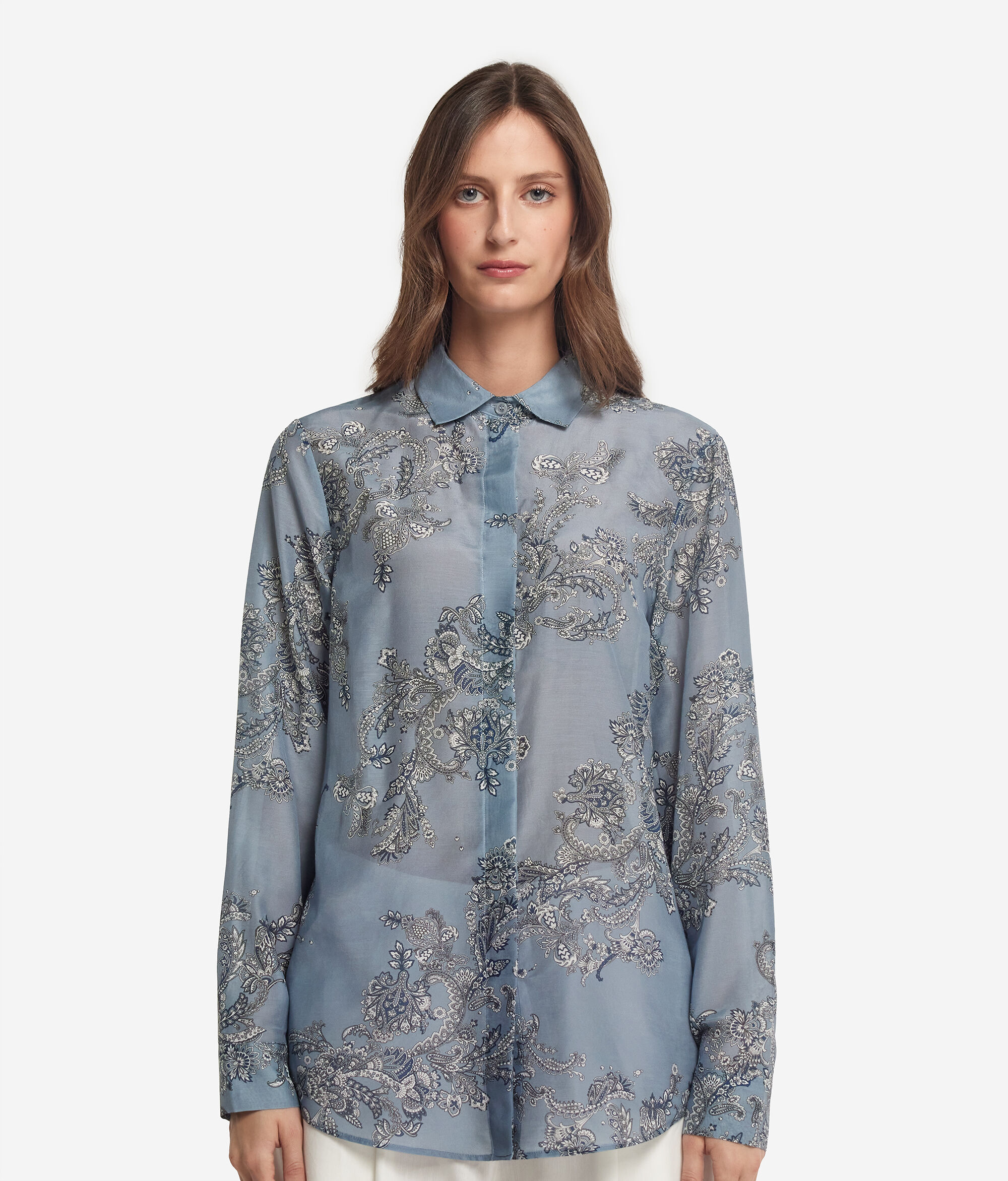 Chemise en mousseline imprimée