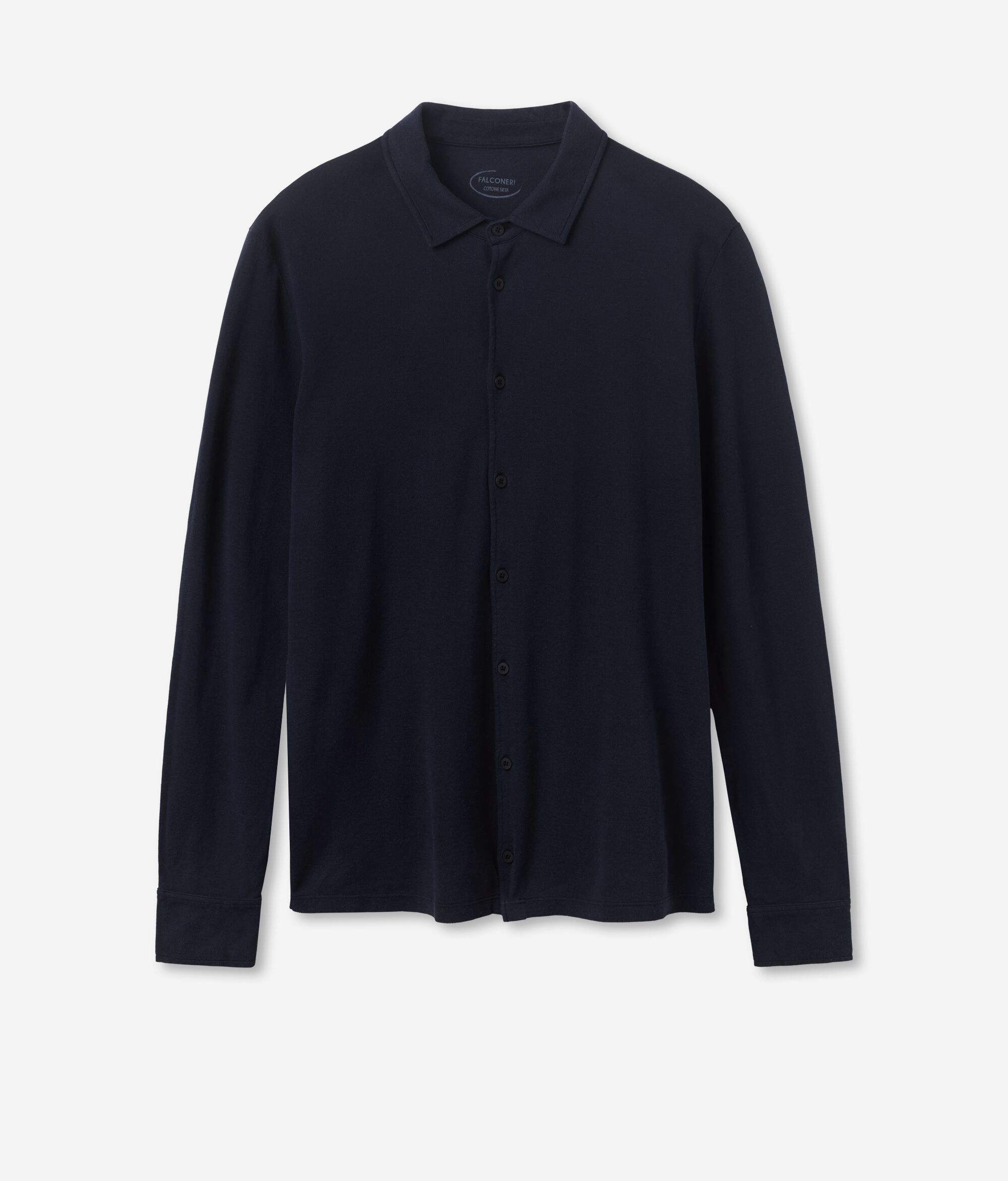 Cotton and Silk Piqué Shirt