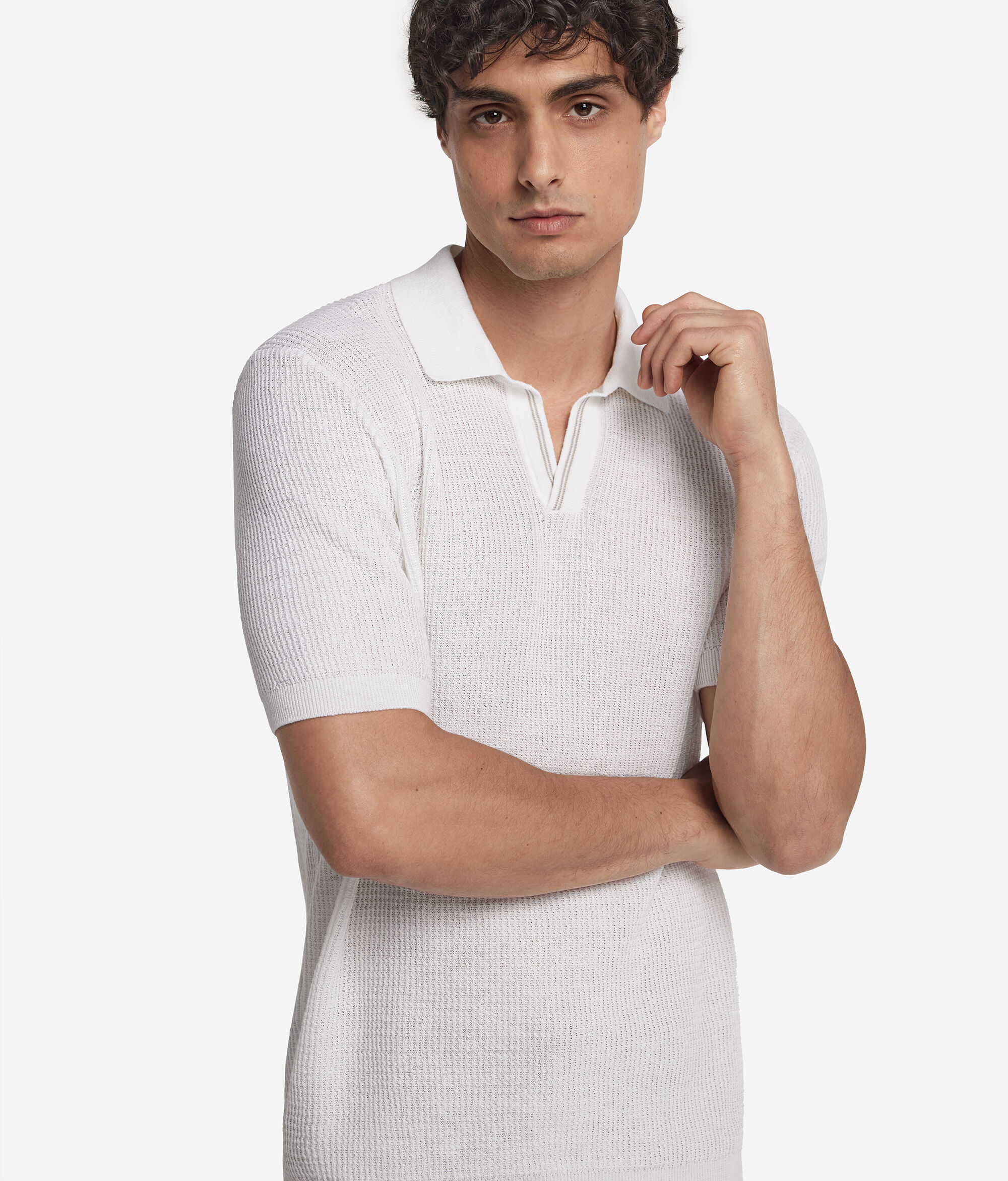 Polo Manica Corta Punto Waffle