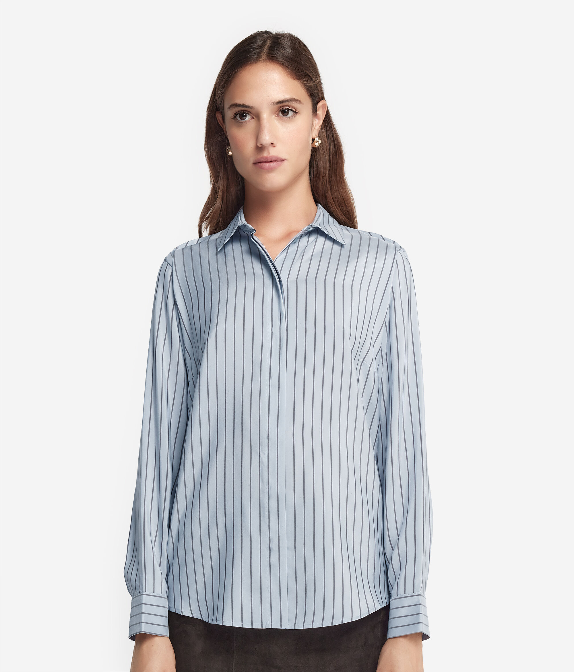 Camicia Rigata in Seta