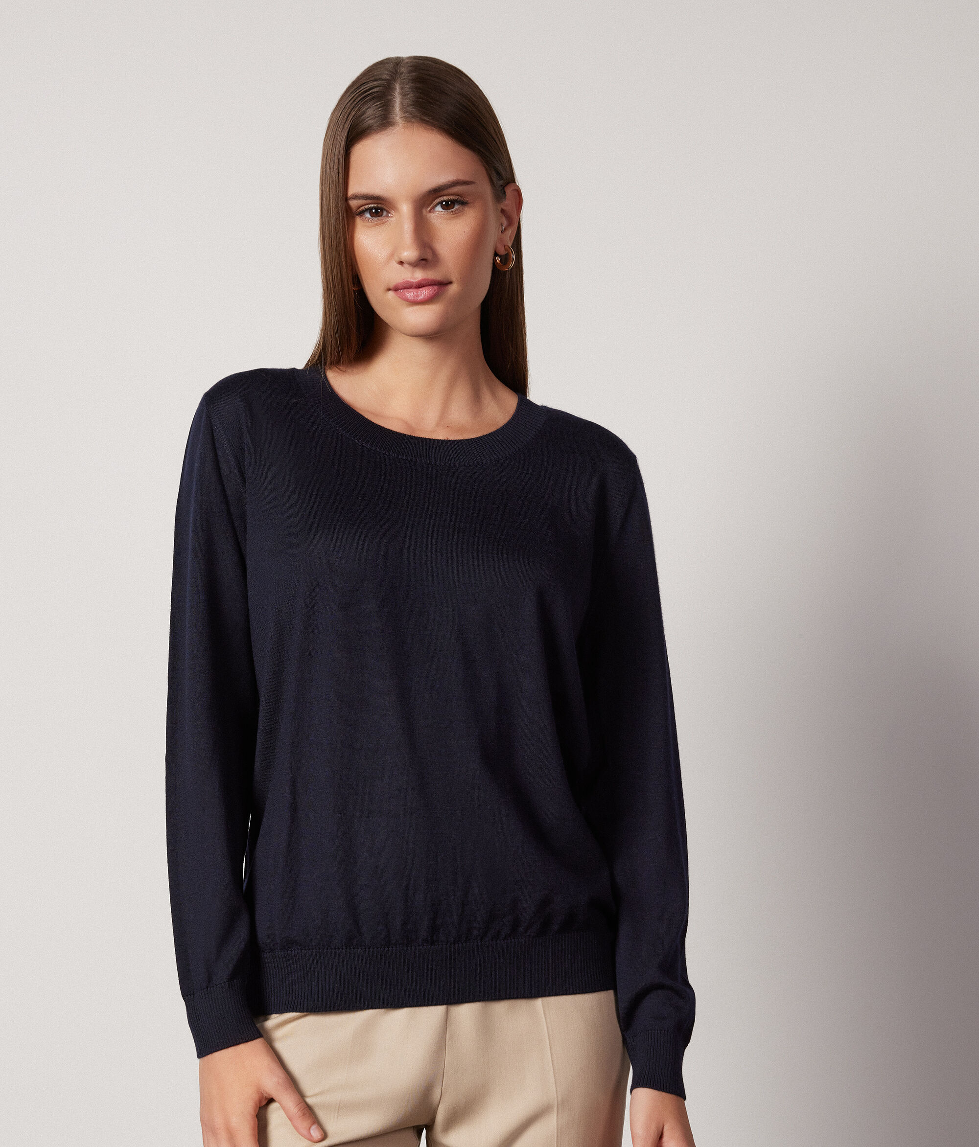 Pullover aus Kaschmir Ultrafine mit U-Boot-Ausschnitt