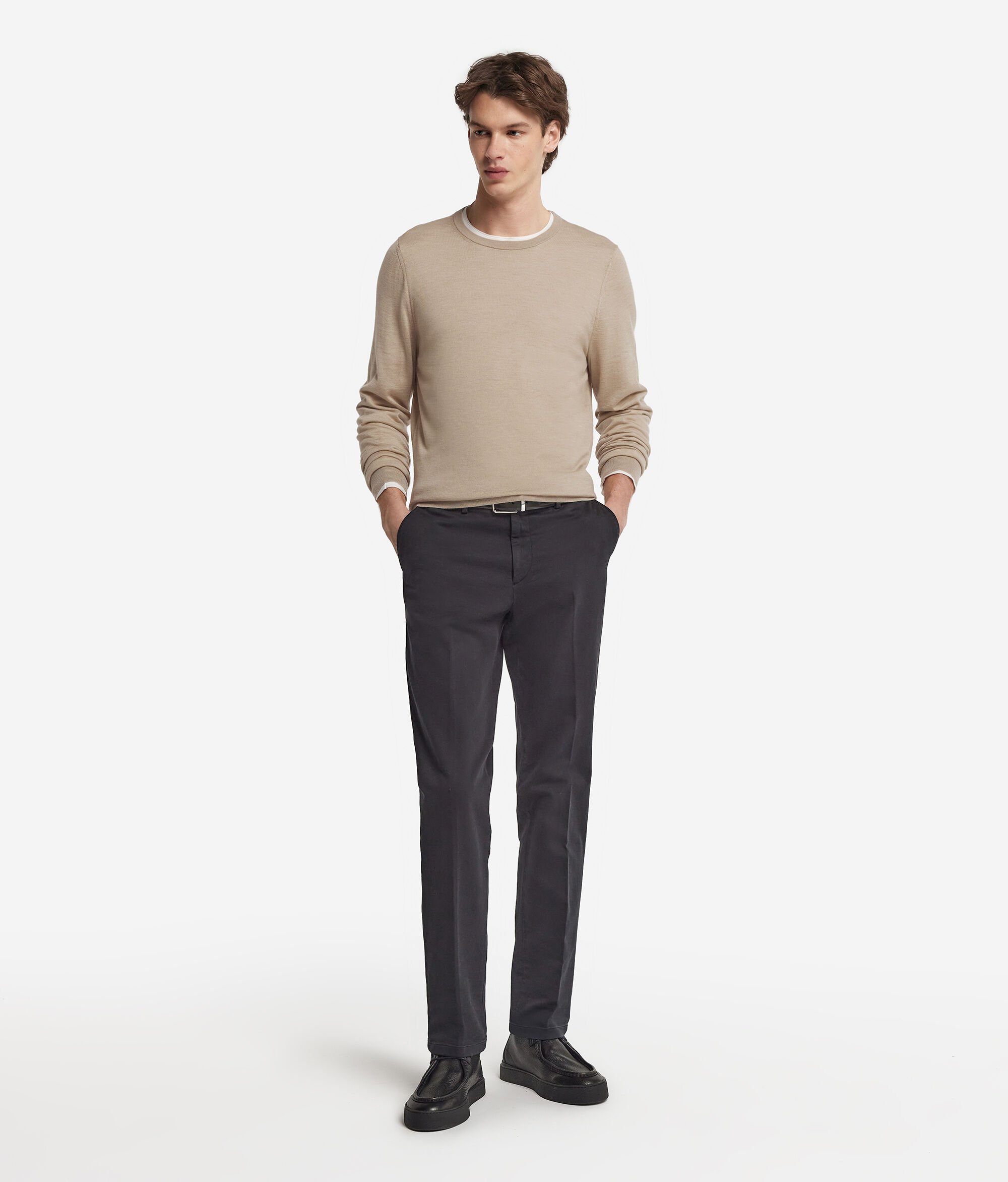 ウルトラファインカシミヤ クルーネック セーター