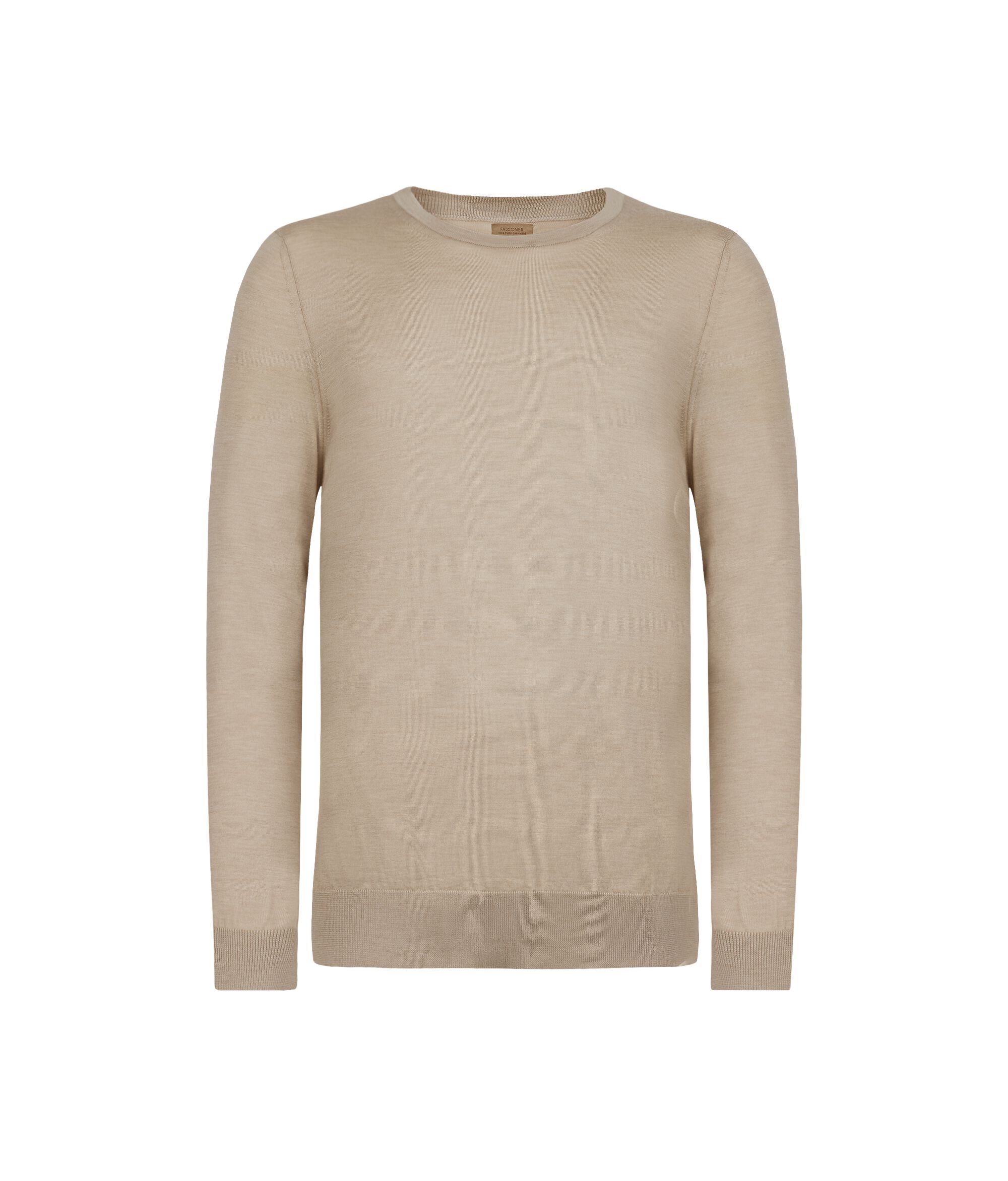 Jersey con cuello redondo de cashmere ultrafine