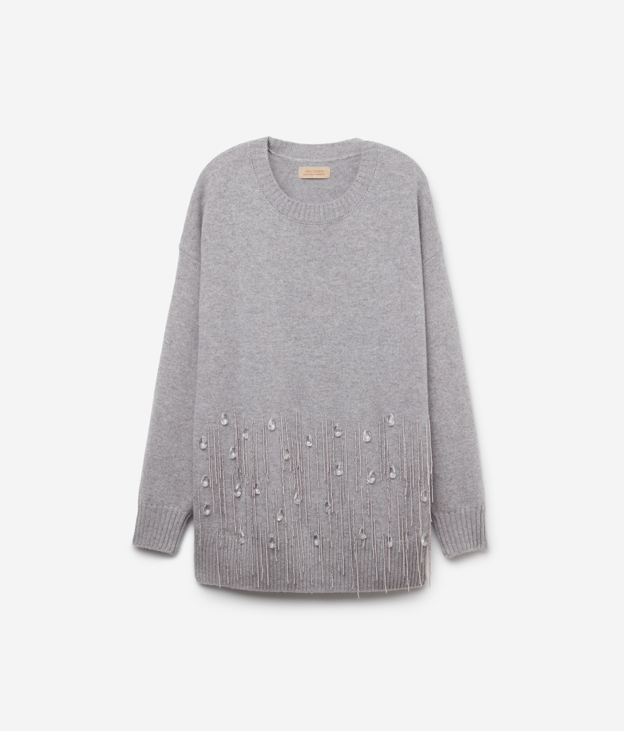 Cashmere Jumper with Fringing
