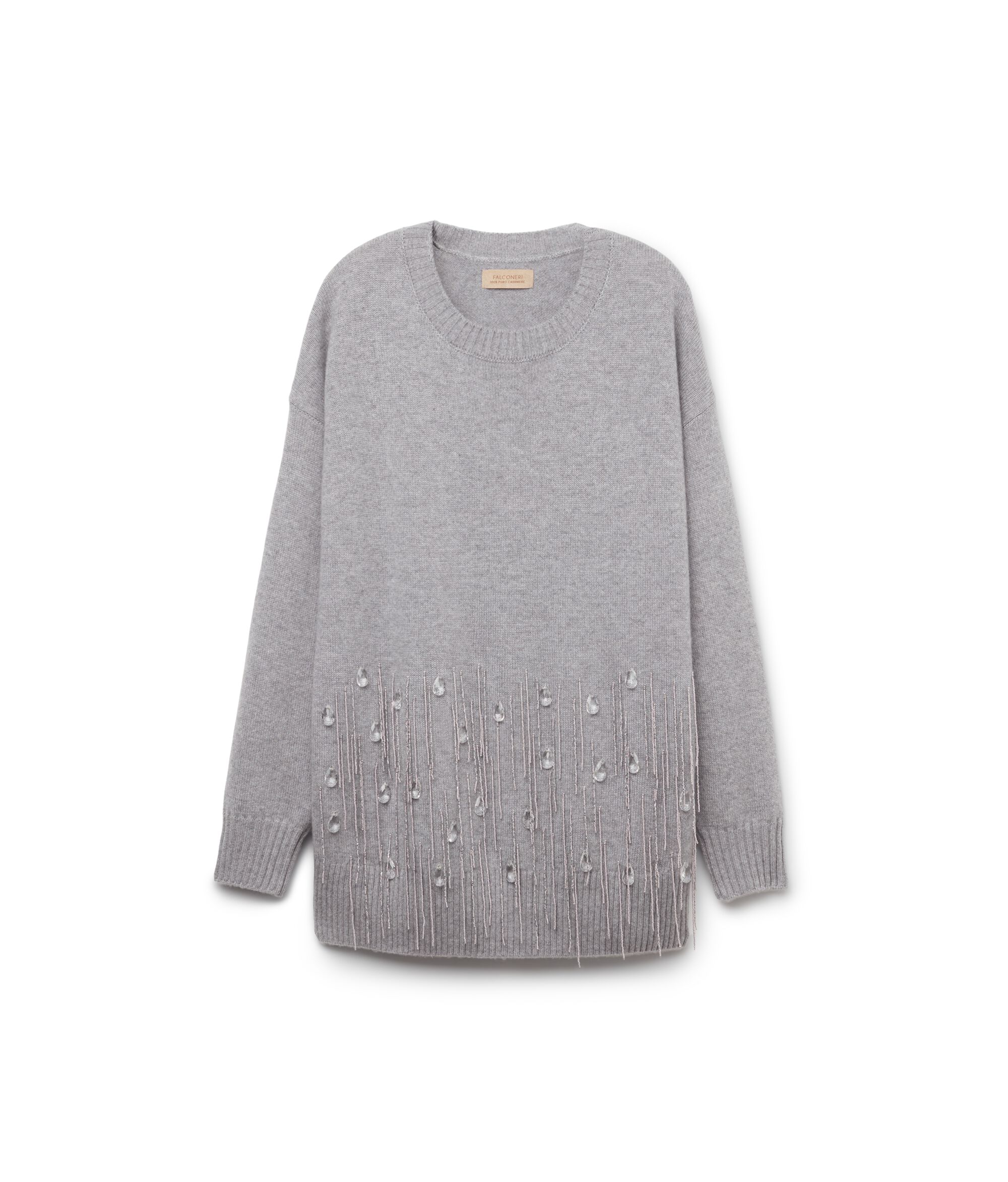 Cashmere Jumper with Fringing