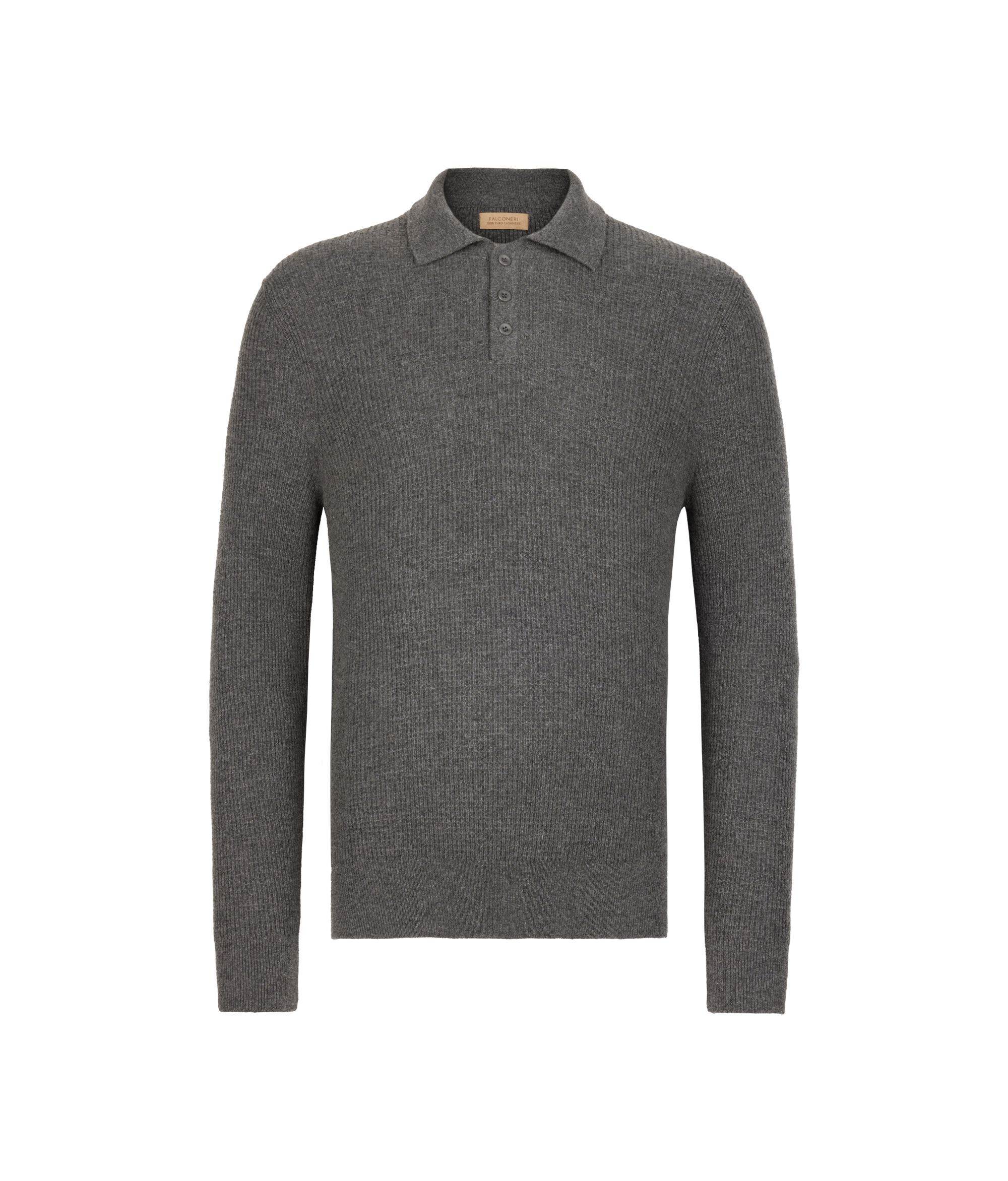 Polo gaufré en cachemire ultra-doux