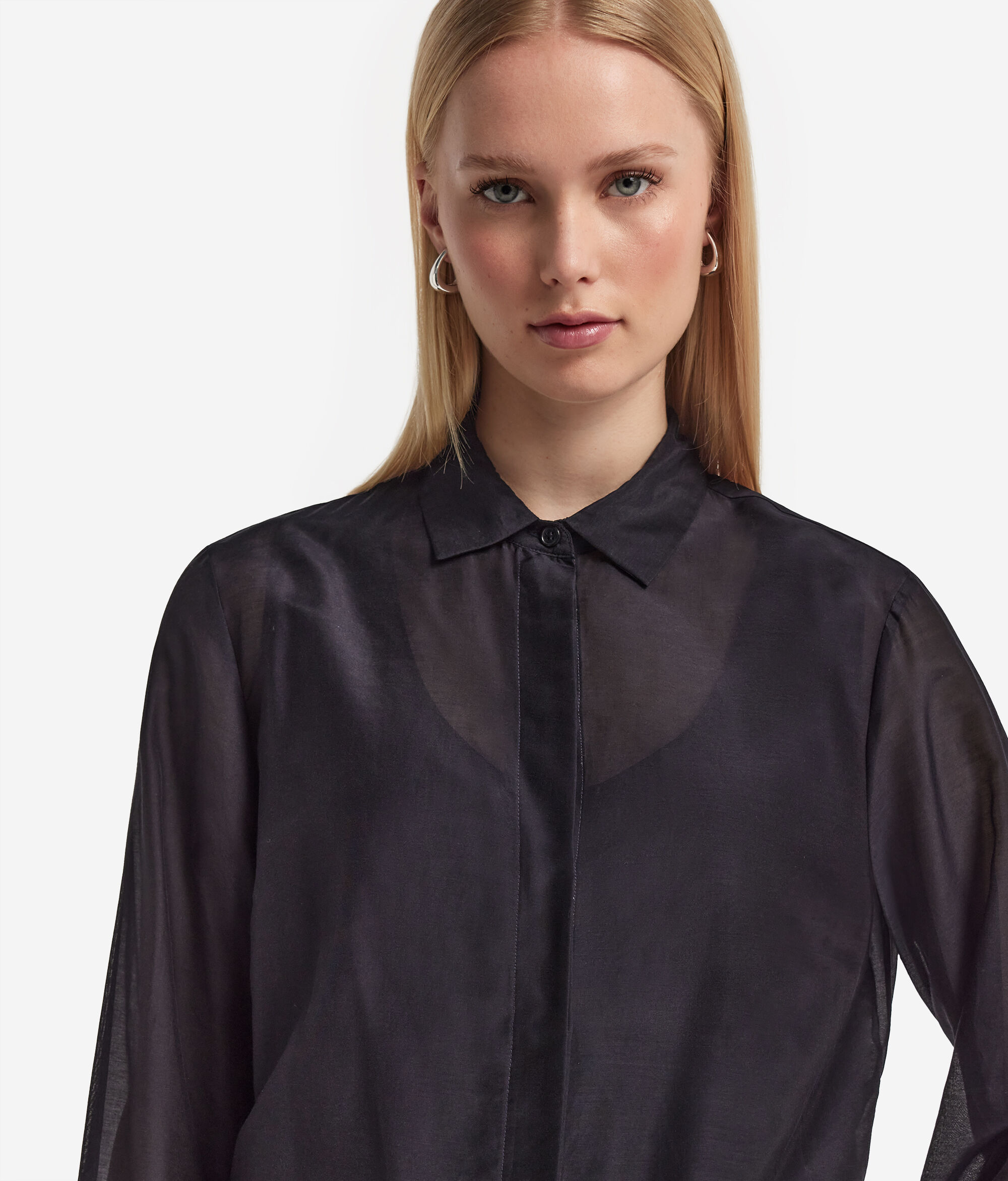 Блуза из шелка и хлопка