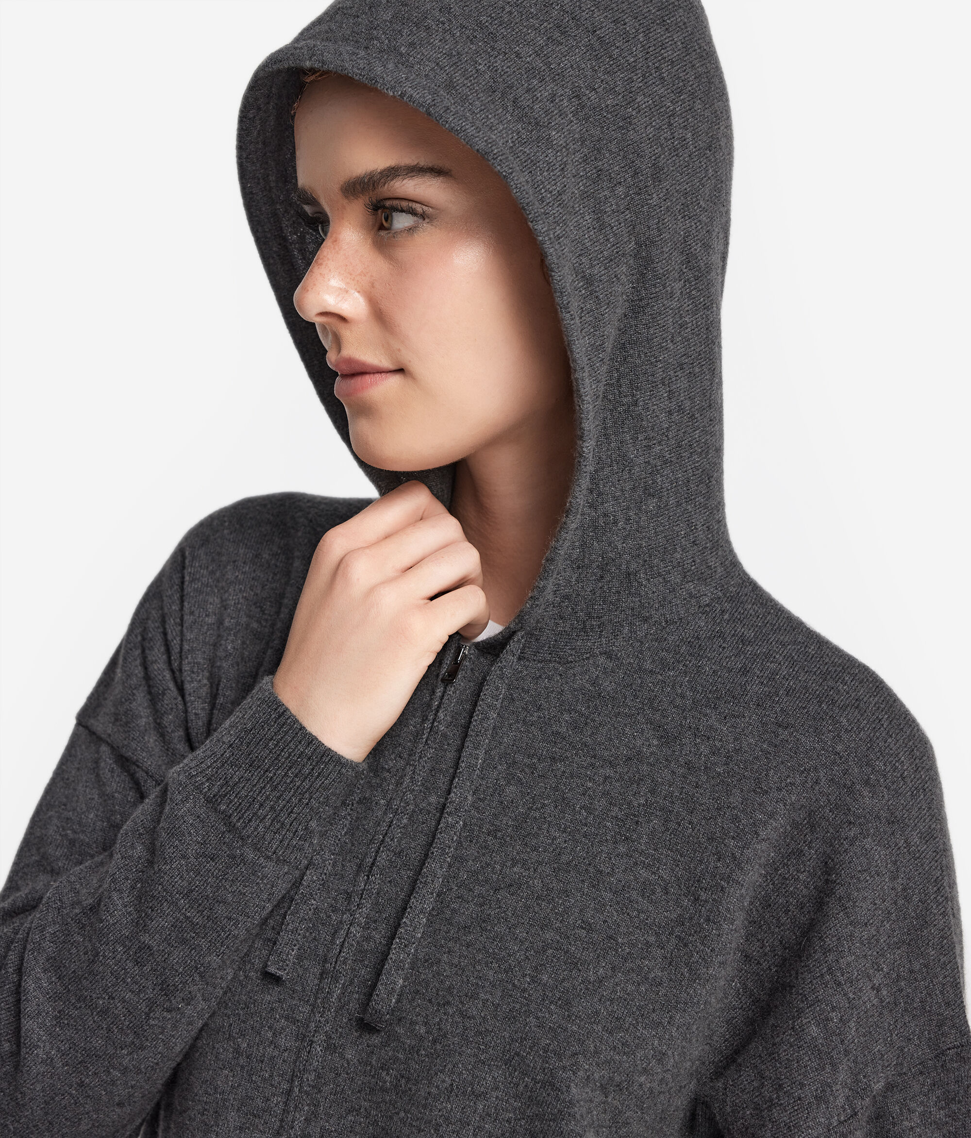Sweatshirt aus Kaschmir Ultrasoft mit Kapuze