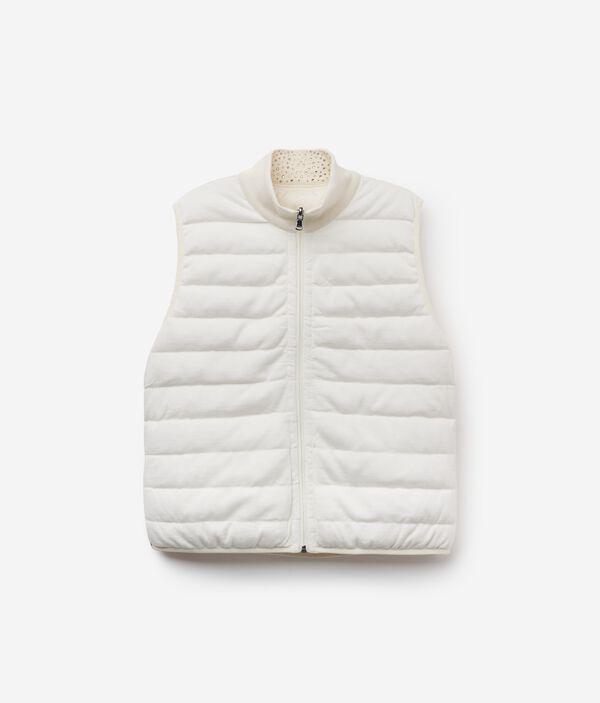 Двусторонний пуховый жилет со стразами