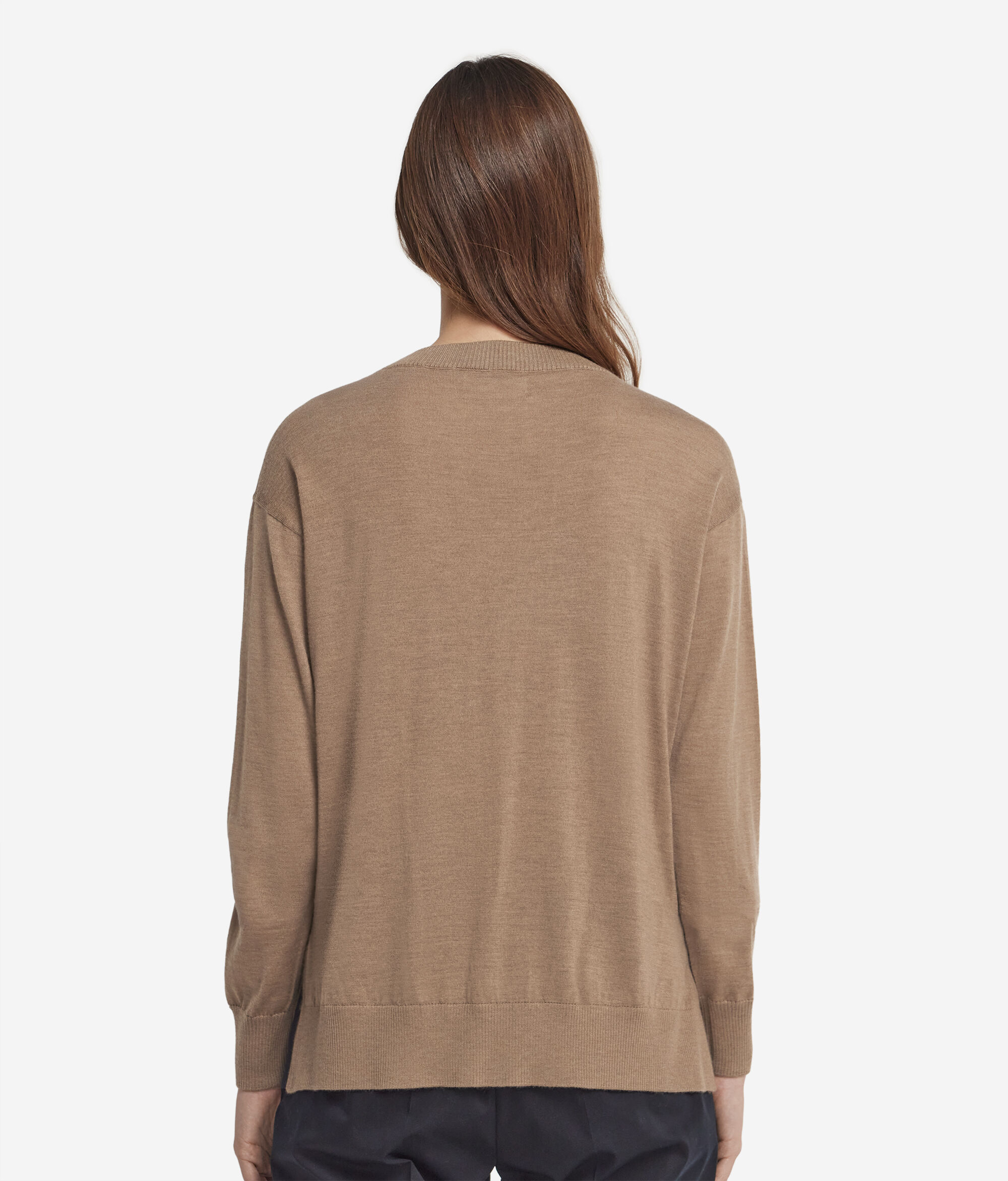 Maglia Girocollo in Cashmere con spacchi