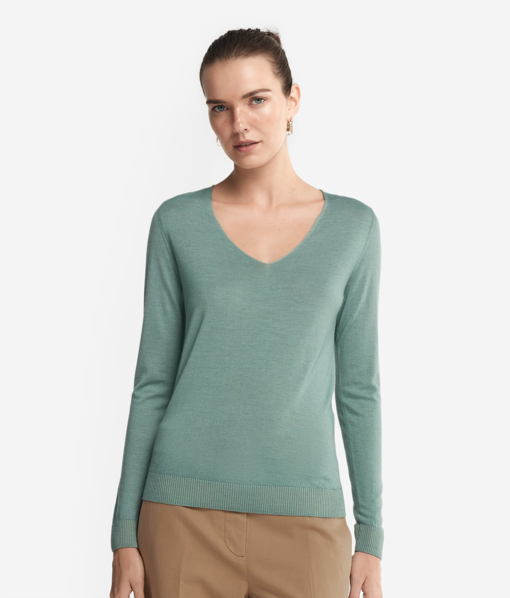 Maglia con scollo a V in Cashmere Ultrafine
