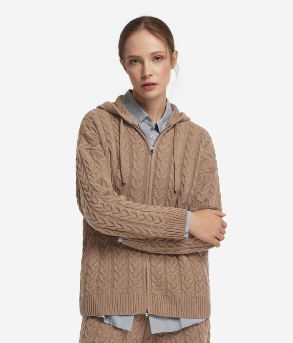 Толстовка с косами из ультрамягкого кашемира