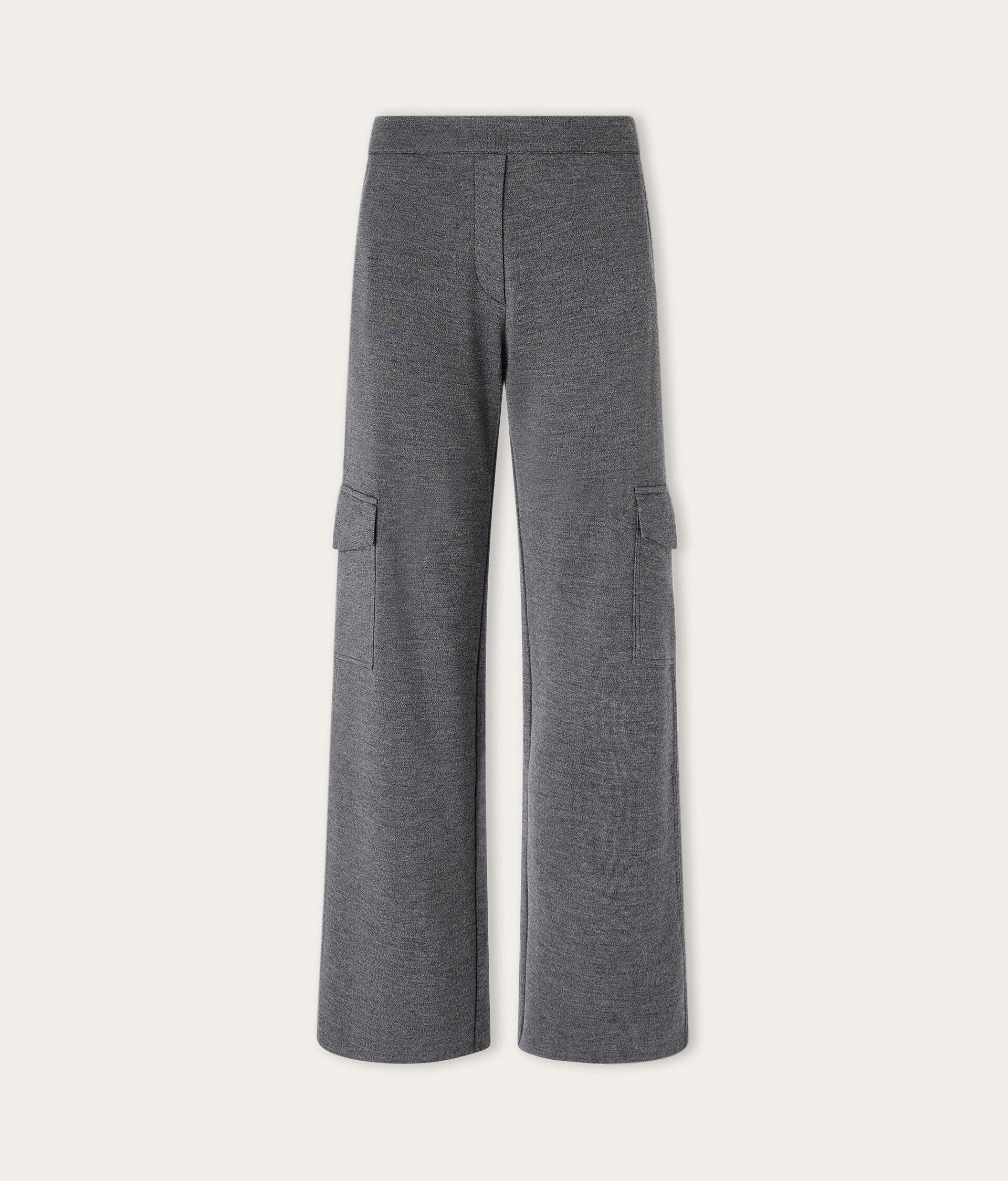 Pantalone cargo in lana