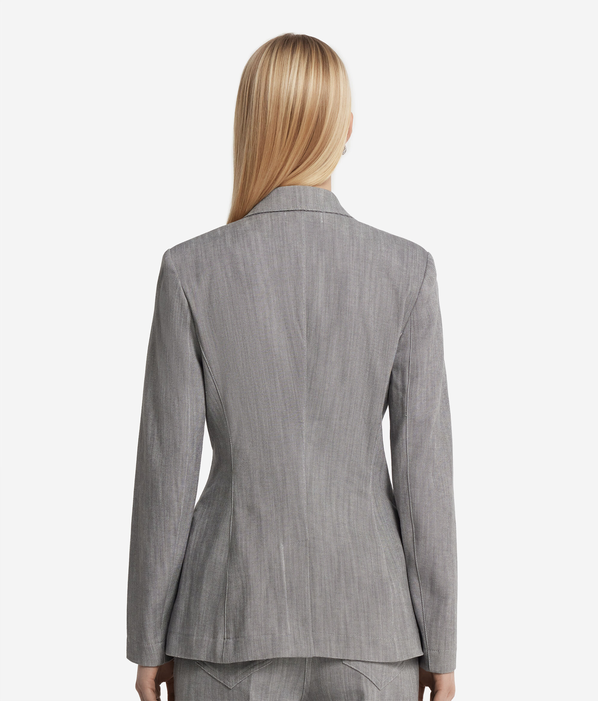 Blazer à boutonnage simple en coton