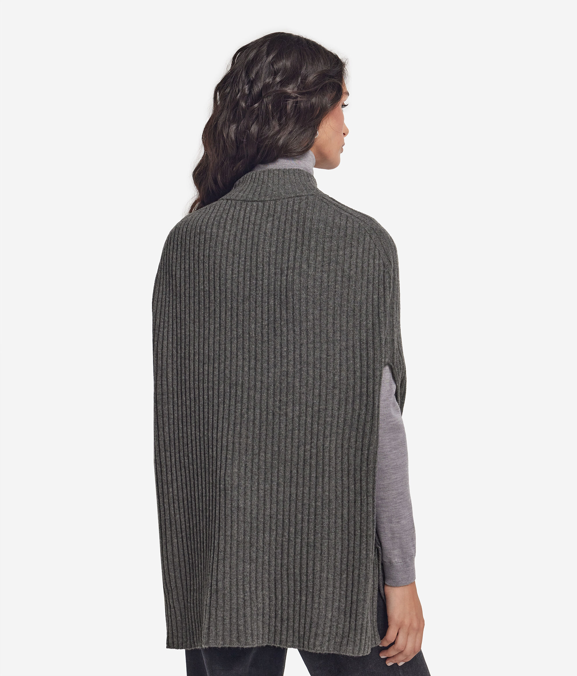 Ultrasoft Cashmere ribbed cape