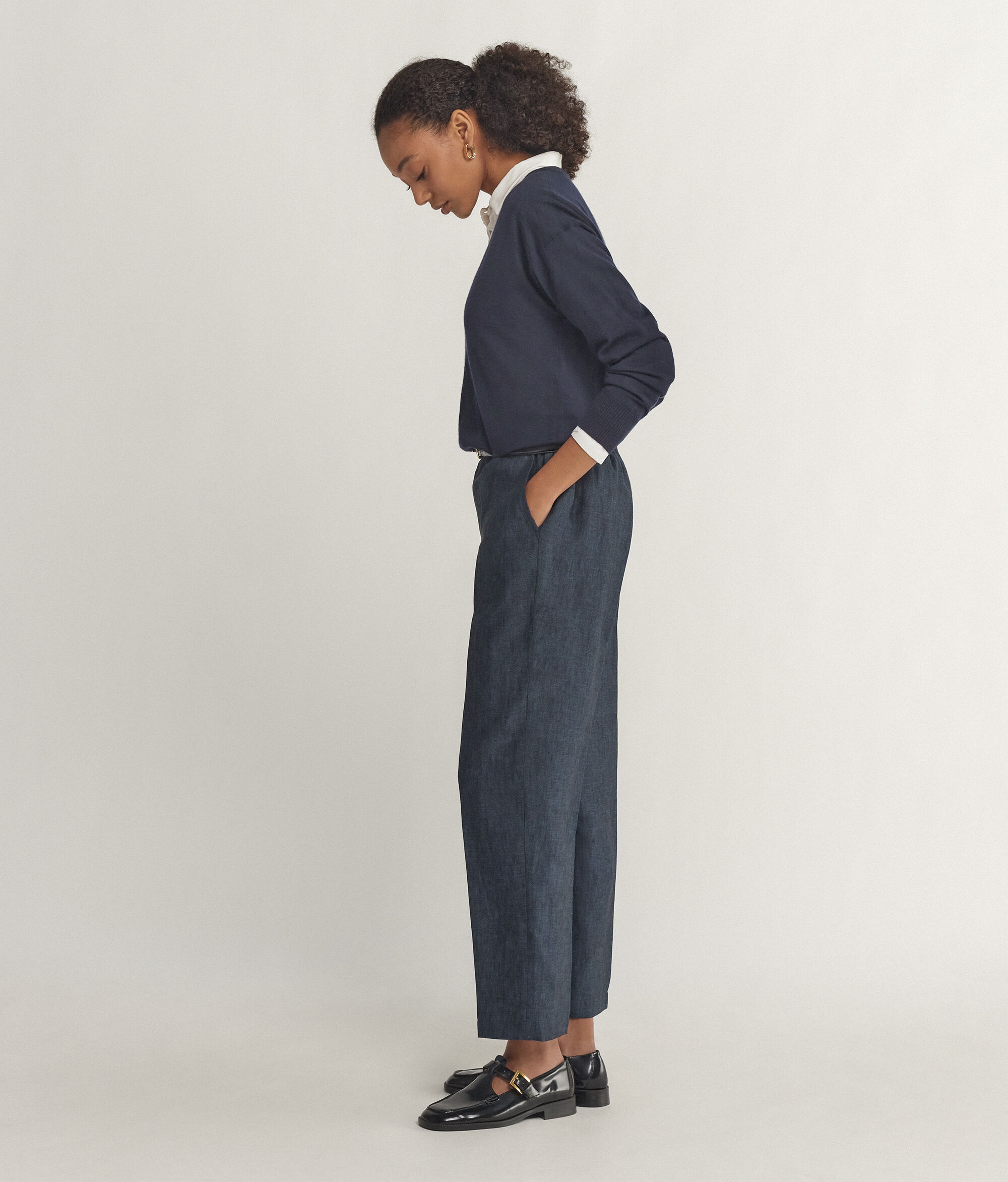 Zigarettenhose aus Leinen